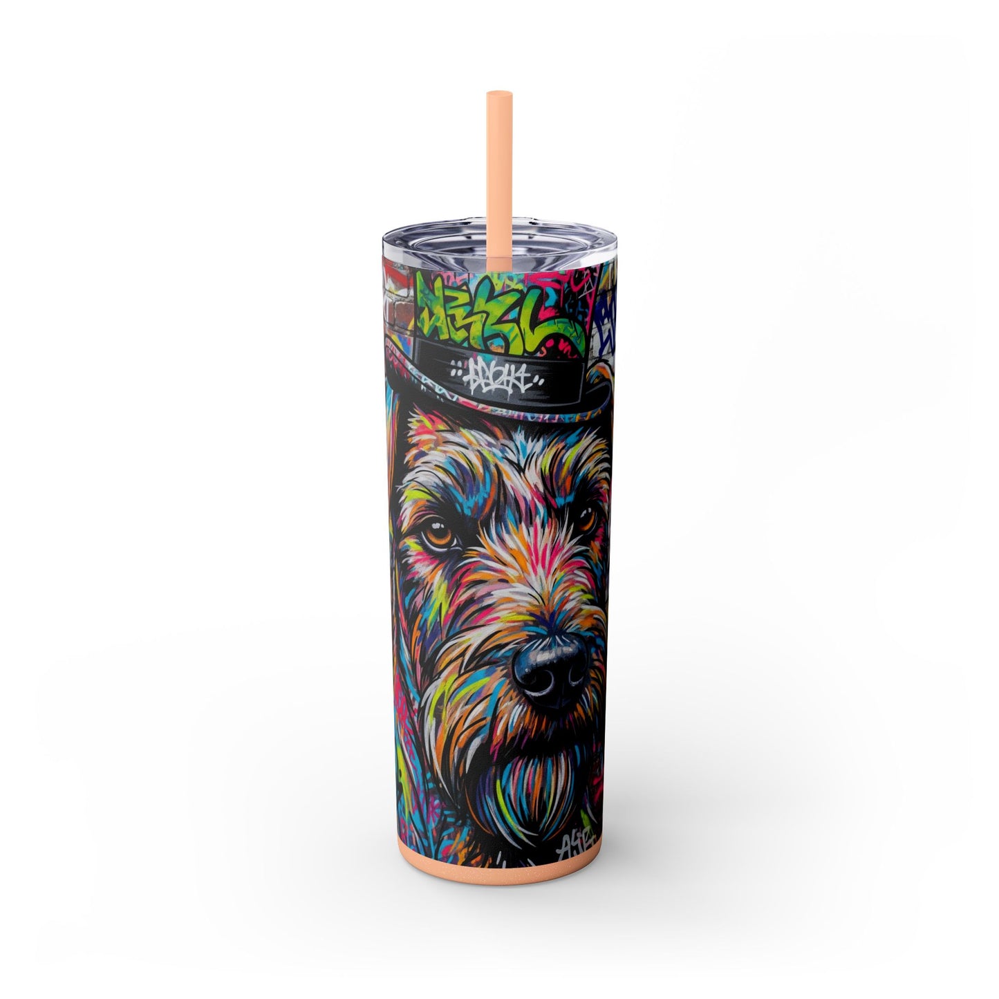 Teddy Roosevelt Terrier Tumbler with Straw, 20oz