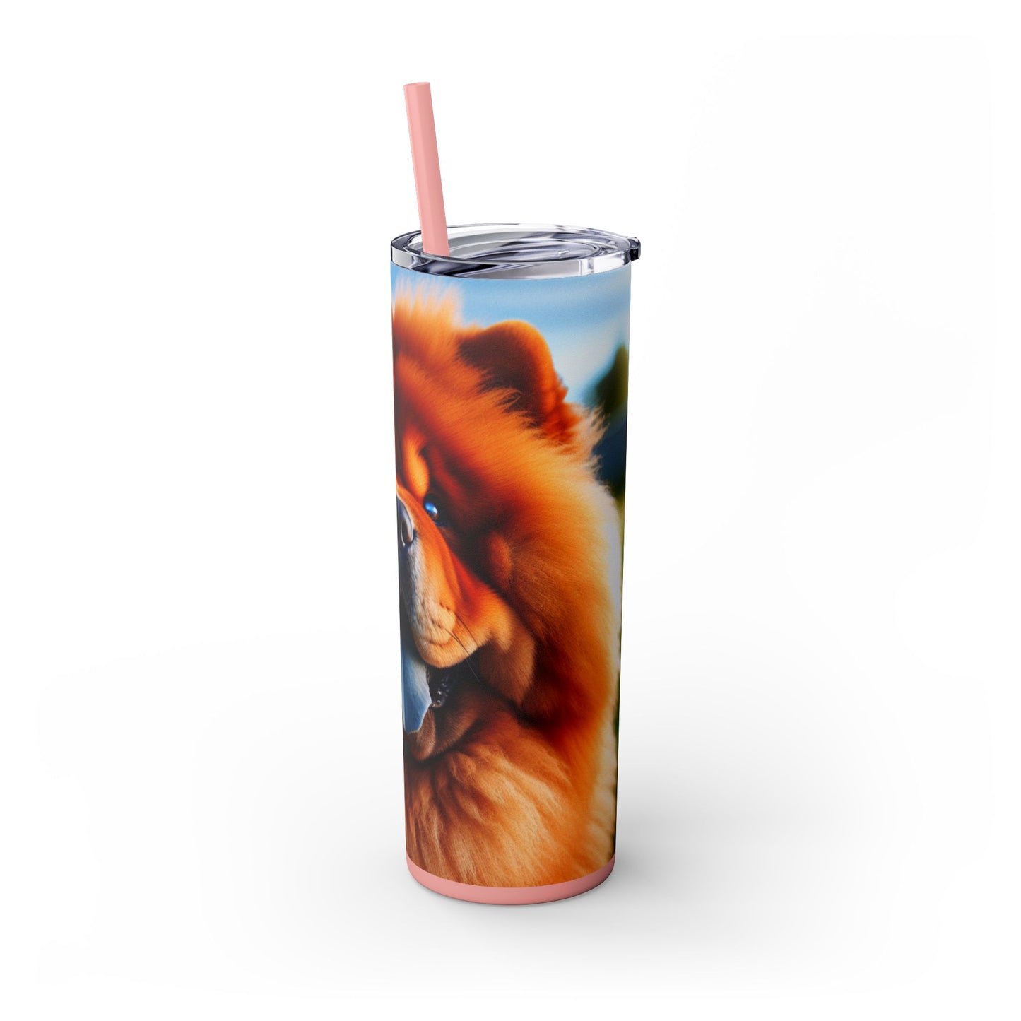 Chow Chow Skinny Tumbler with Straw, 20oz