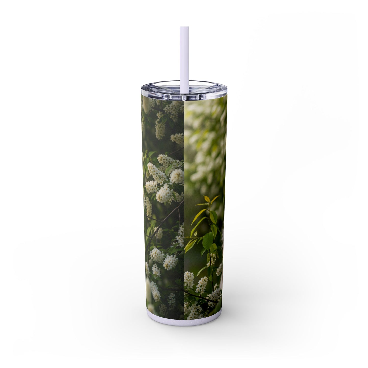 Finnish Spitz Skinny Tumbler with Straw, 20oz
