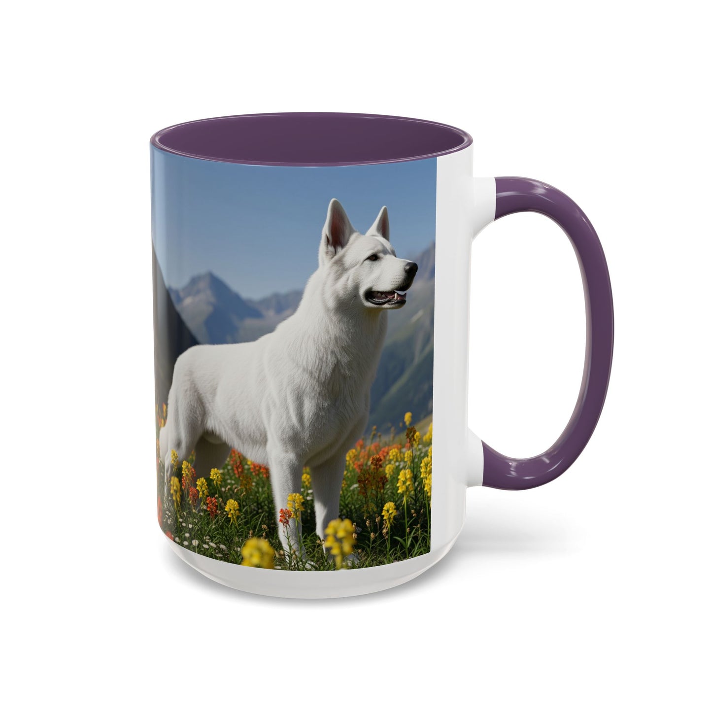 White Swiss Shepherd Dog Accent Coffee Mug - Perfect Gift for Dog Lovers