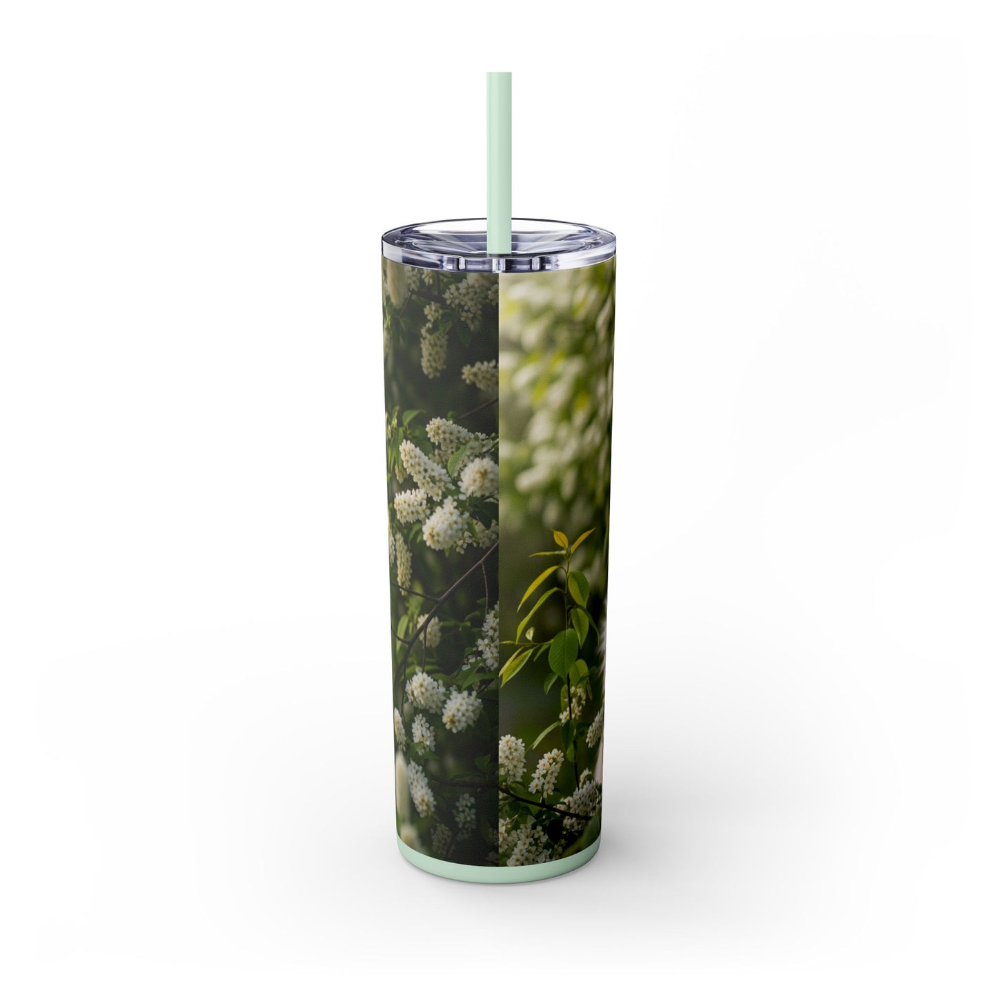 Finnish Spitz Skinny Tumbler with Straw, 20oz