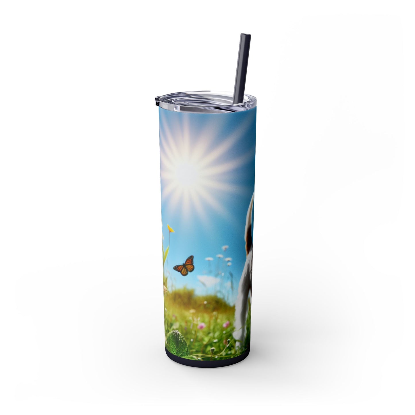 Fox Terrier Tumbler with Straw, 20oz