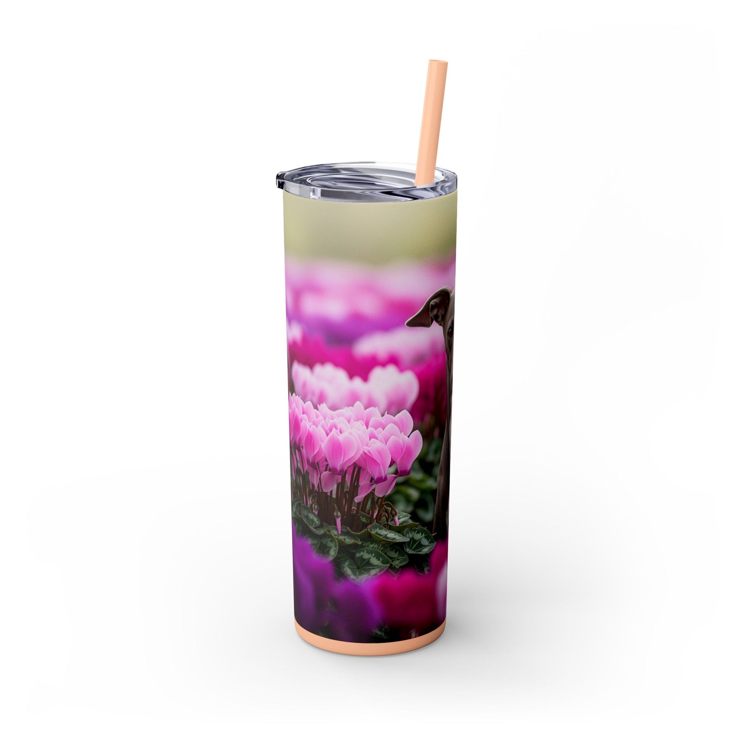 Italian Greyhound Tumbler with Straw, 20oz