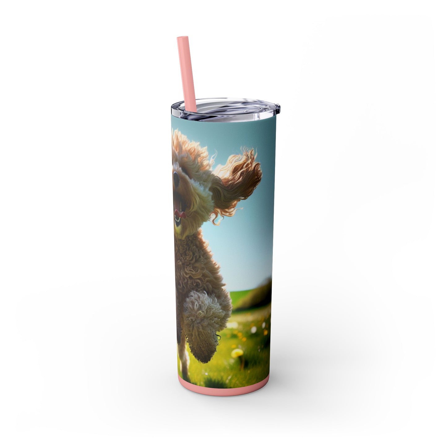 Spoodle Skinny Tumbler with Straw, 20oz