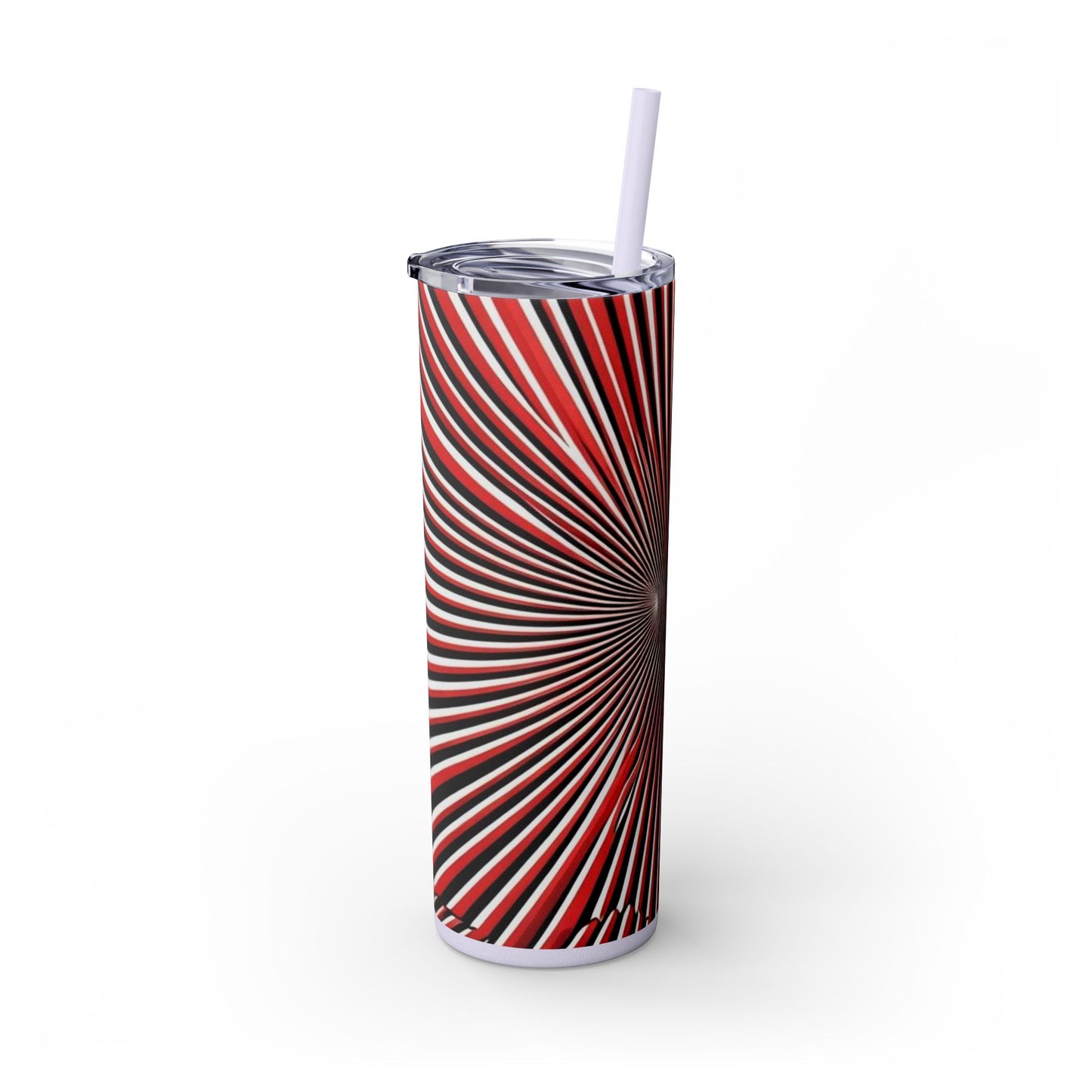 Optical Illusion Skinny Tumbler with Straw, 20oz
