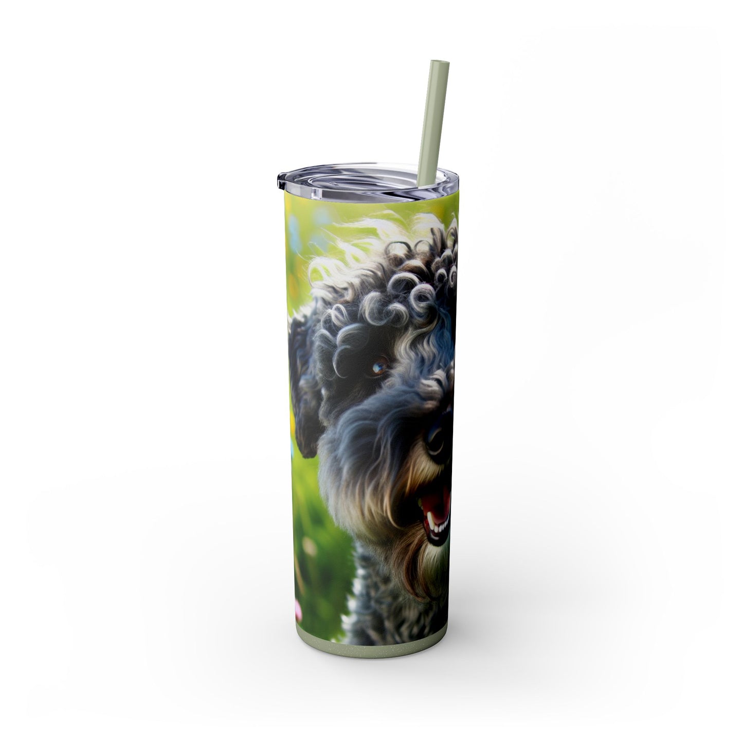 Kerry Blue Terrier Tumbler with Straw, 20oz