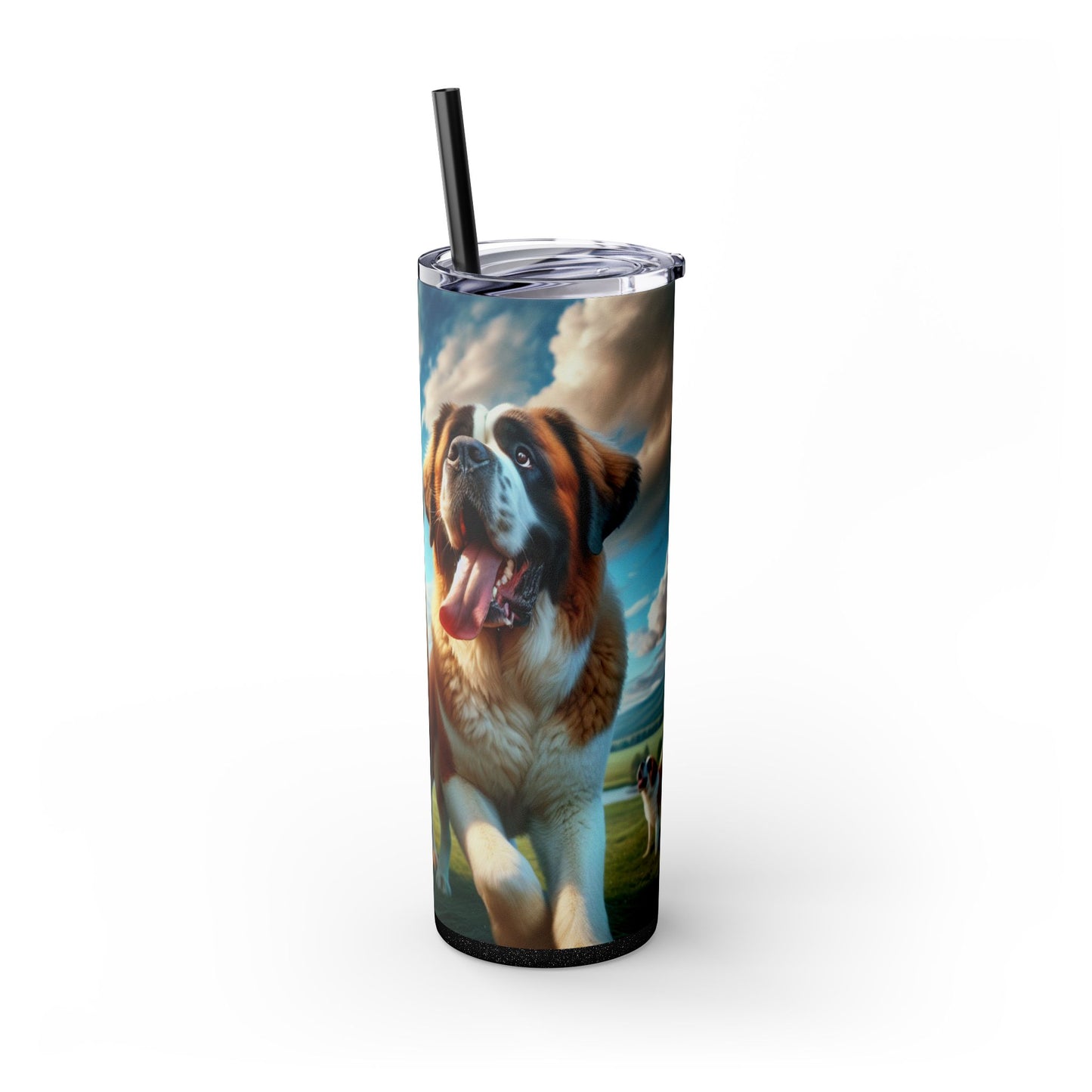 Saint Bernard Skinny Tumbler with Straw, 20oz
