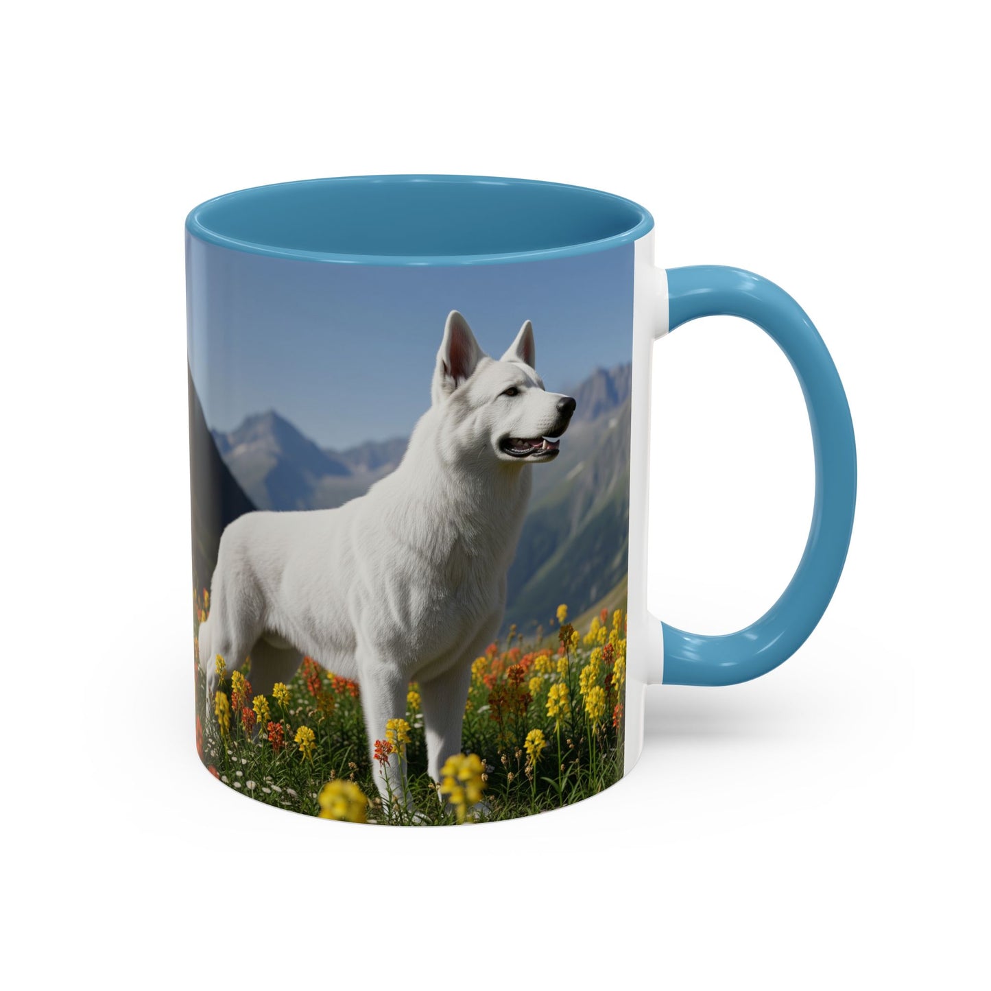 White Swiss Shepherd Dog Accent Coffee Mug - Perfect Gift for Dog Lovers