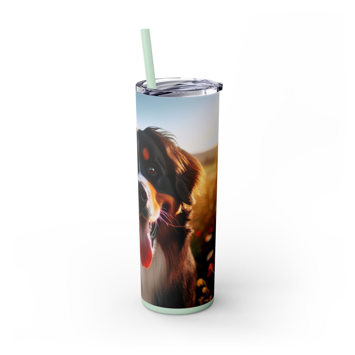 Bernese Mountain Dog Tumbler with Straw, 20oz