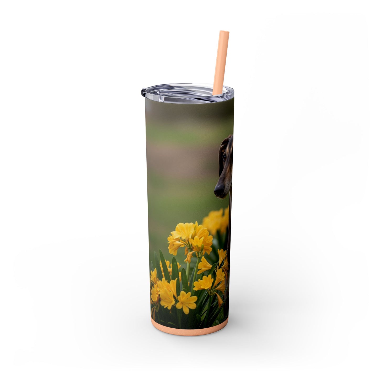 Sloughi Skinny Tumbler with Straw, 20oz