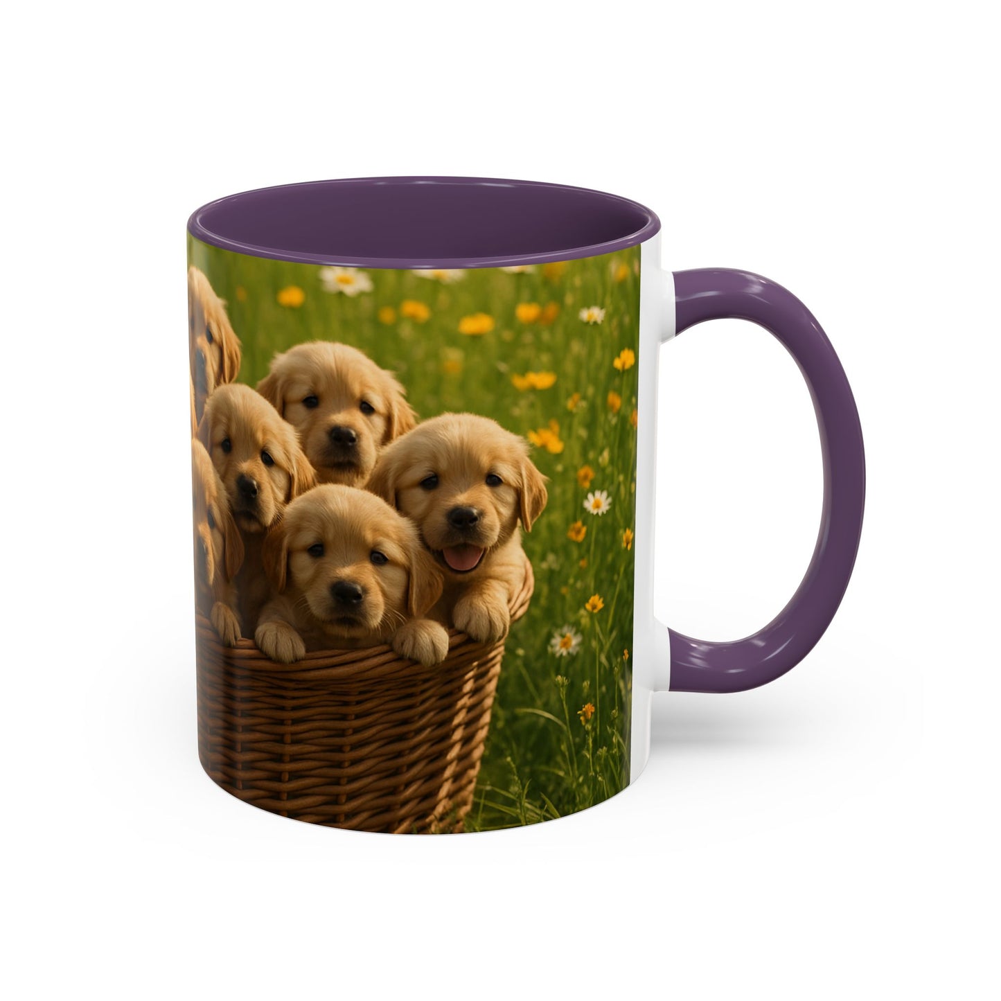 Golden Retriever puppies Accent Coffee Mug - Perfect Gift for Dog Lovers