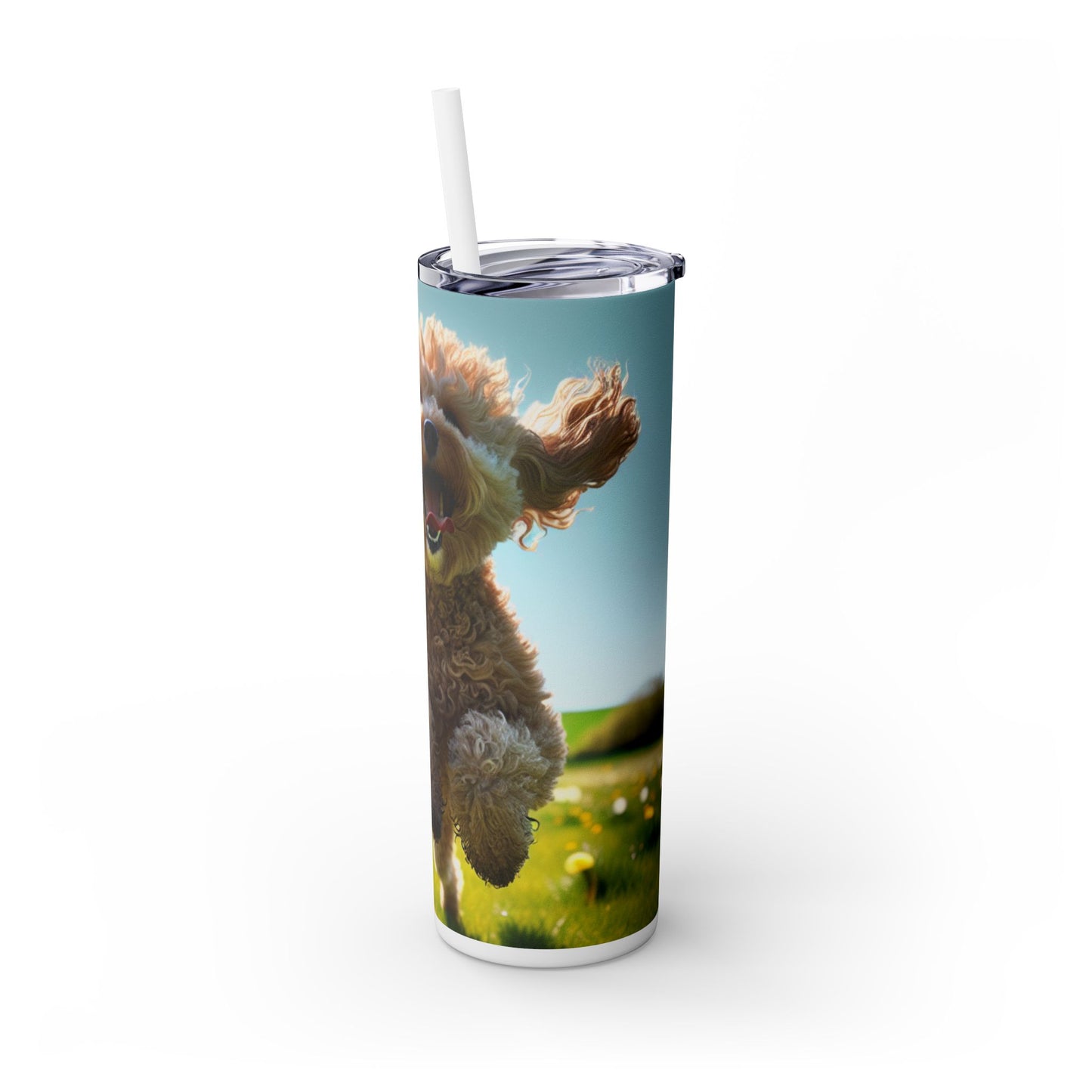 Spoodle Skinny Tumbler with Straw, 20oz