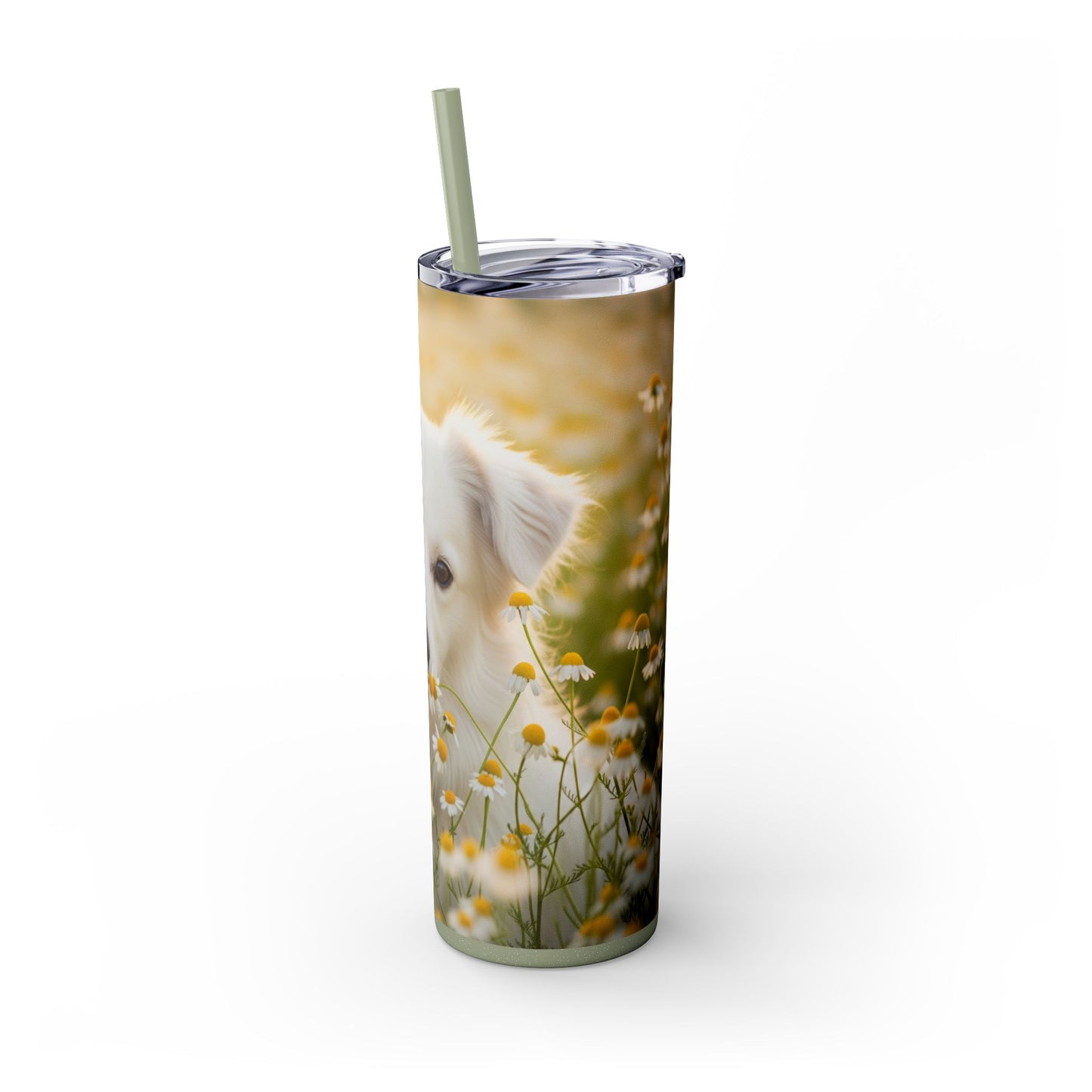 Russkaya Tsvetnaya Bolonka Tumbler with Straw, 20oz