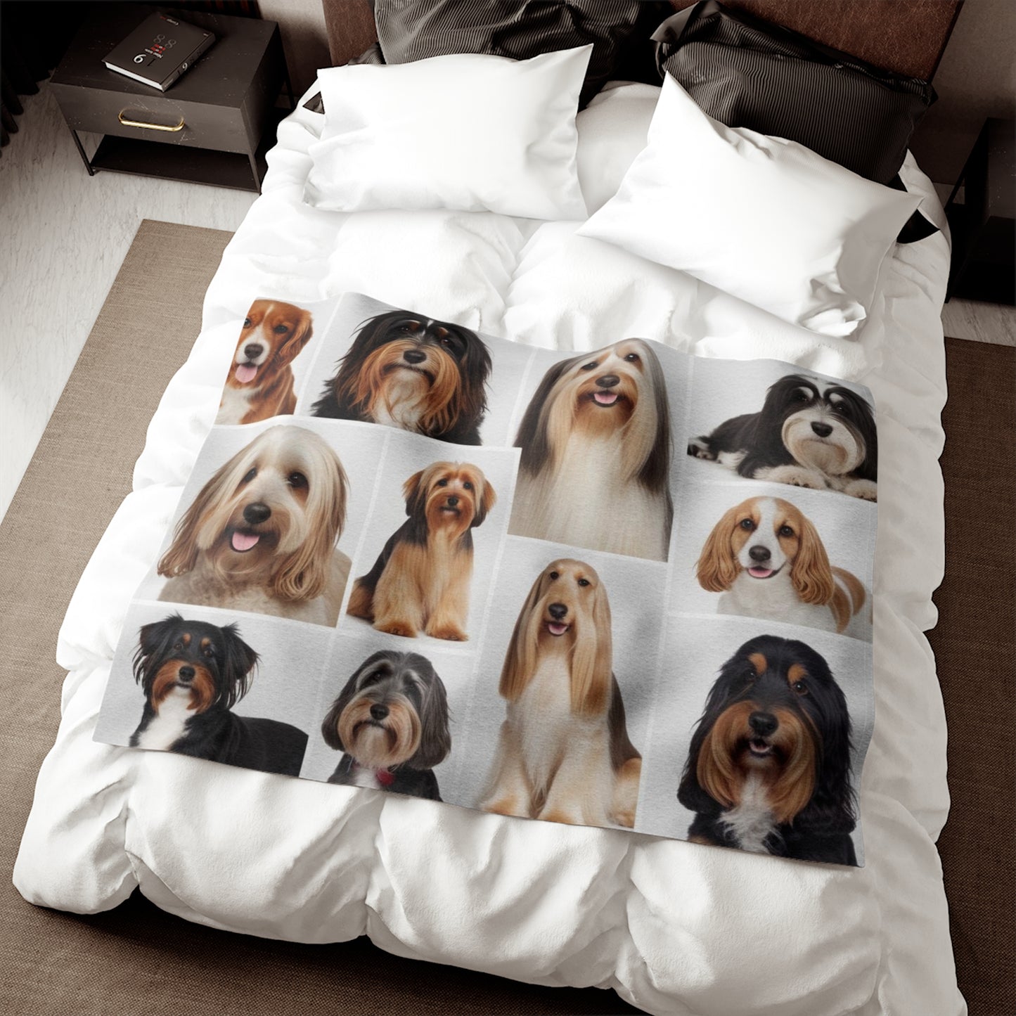 Longhaired Dogs Sweatshirt Blanket