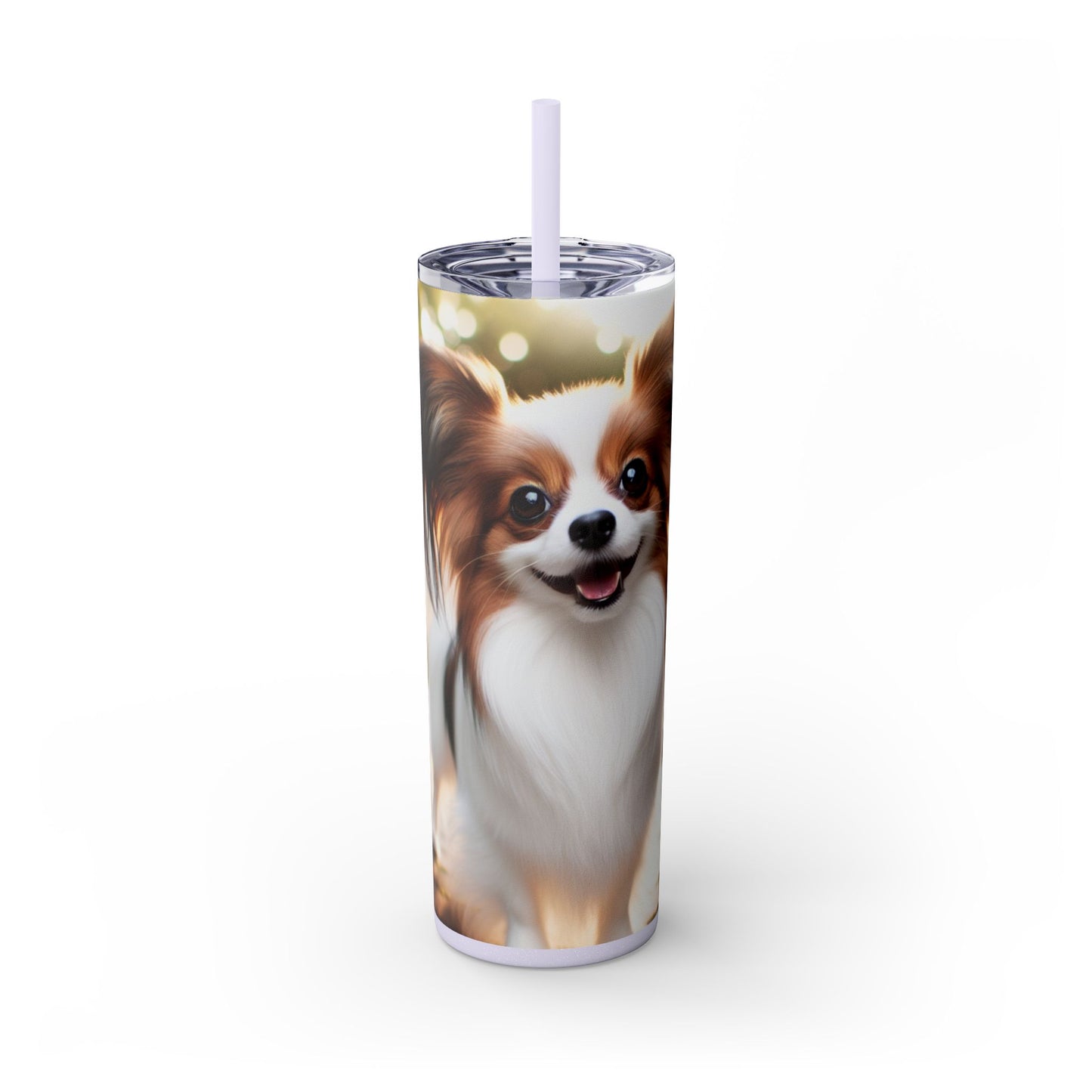 Papillon Skinny Tumbler with Straw, 20oz