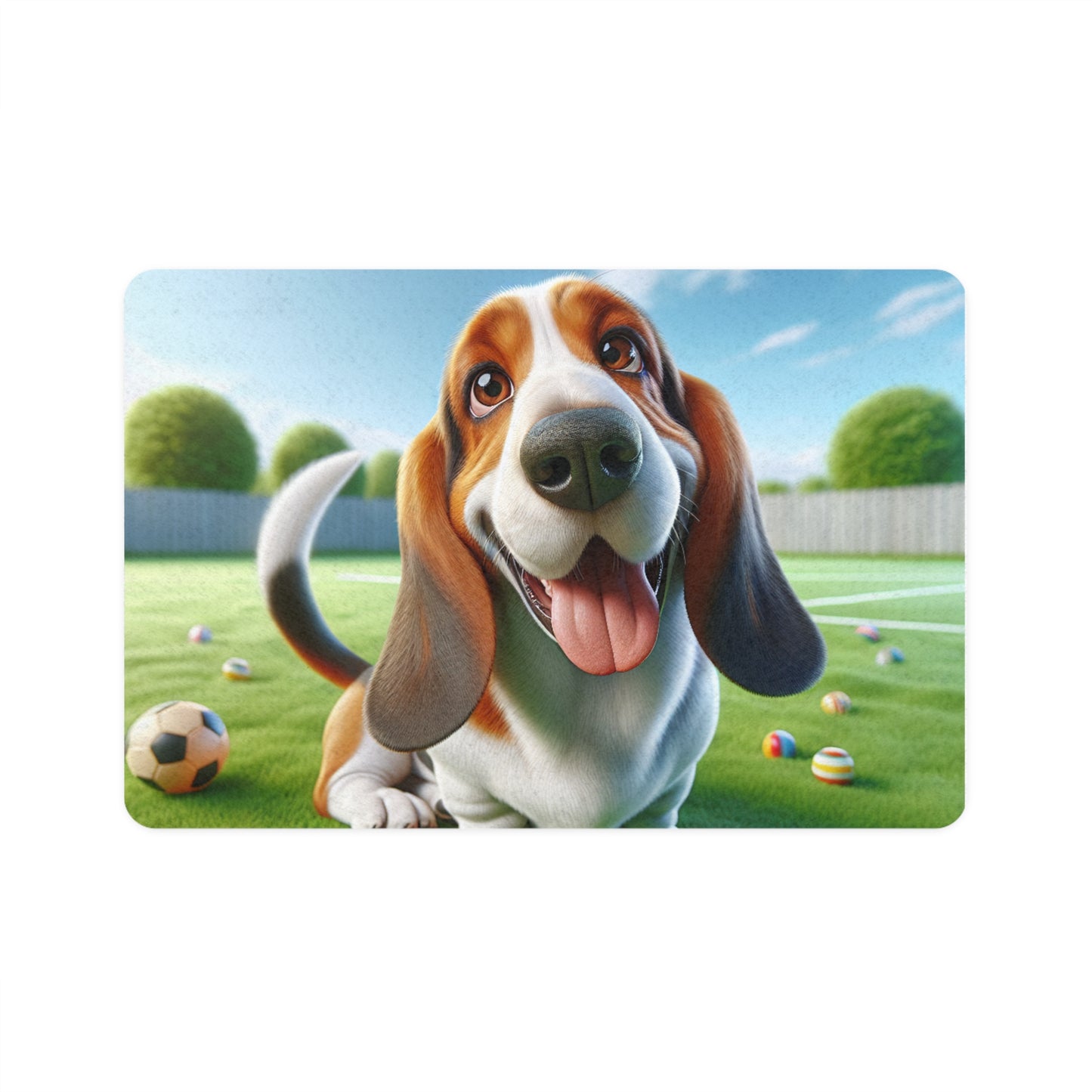 Pet Food Mat (12x18) - Basset Hound