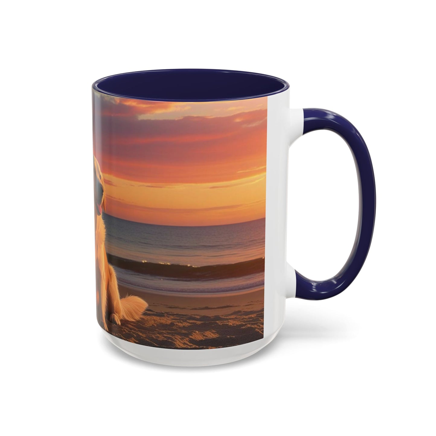 Golden Retriever Love Accent Coffee Mug - Perfect Gift for Dog Lovers