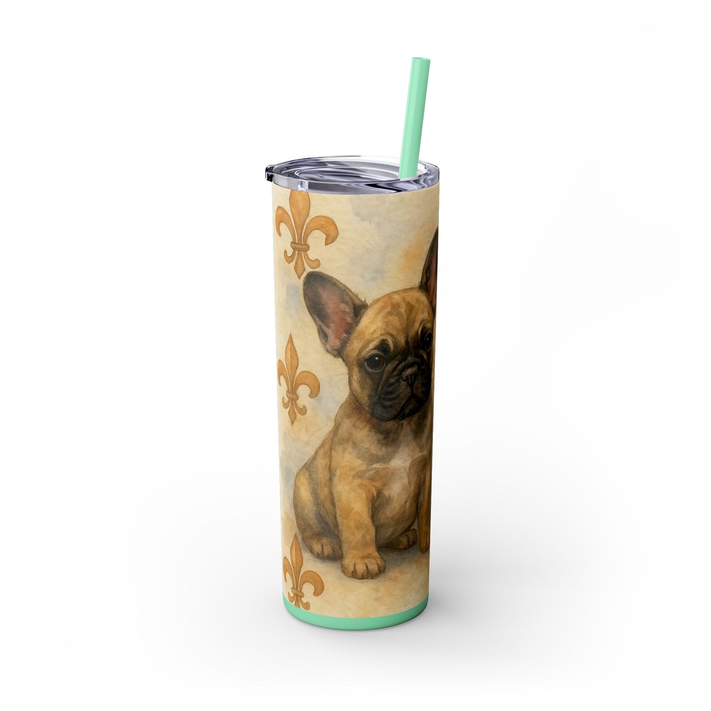 French Bulldog puppies Tumbler with Straw, 20oz