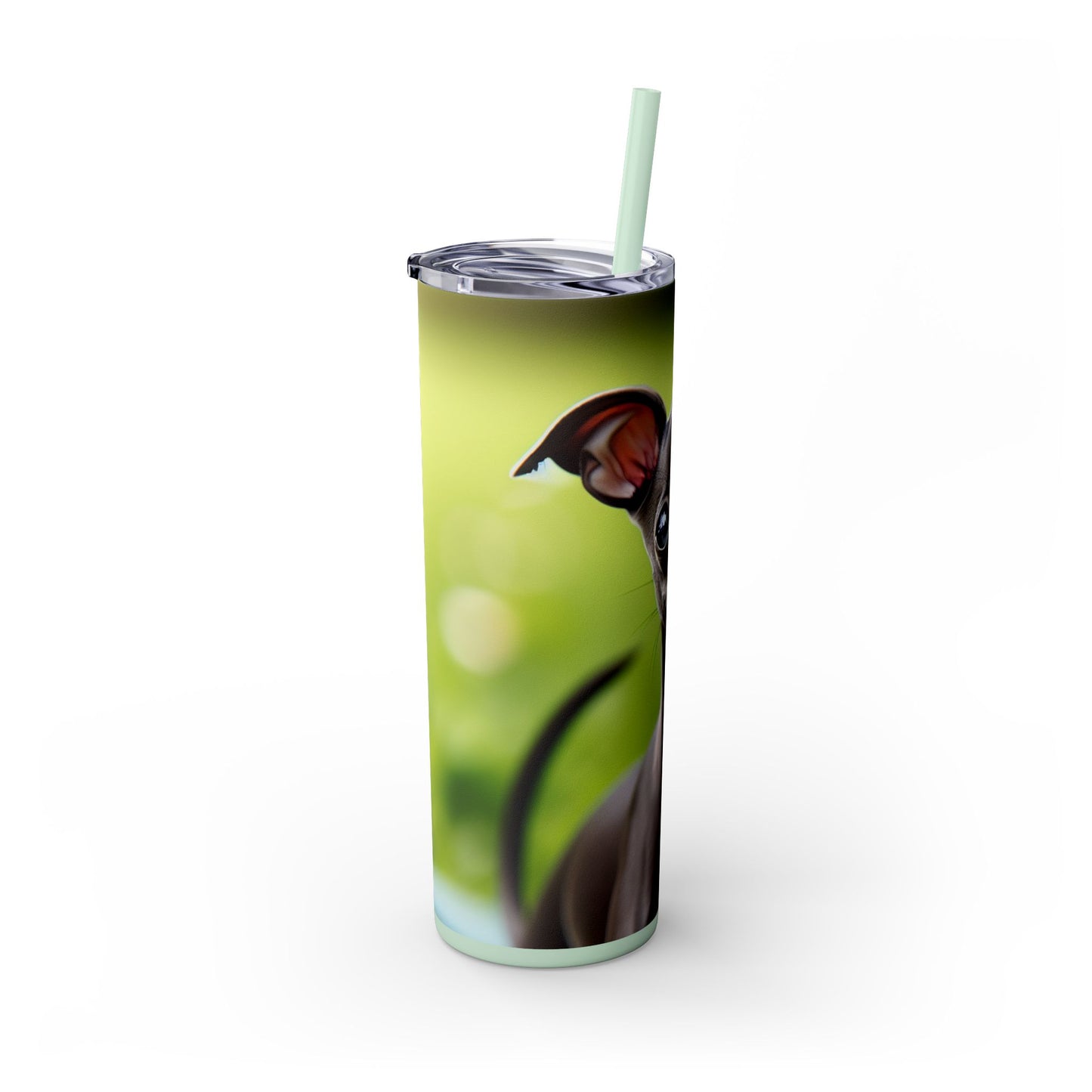 Italian Greyhound Tumbler with Straw, 20oz