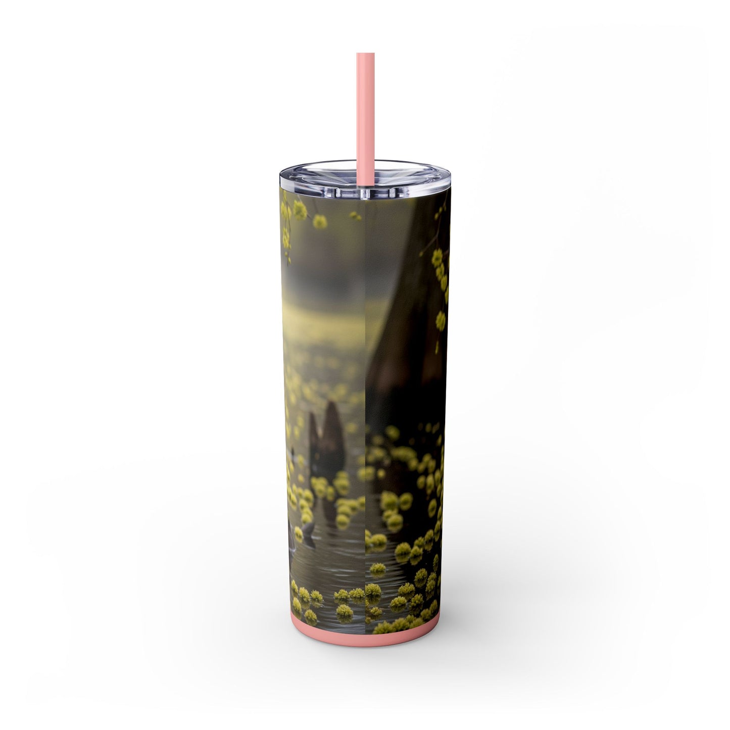 Catahoula Leopard Dog Skinny Tumbler with Straw, 20oz