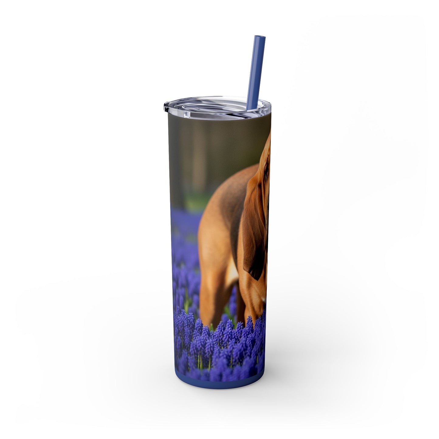 Bloodhound Skinny Tumbler with Straw, 20oz