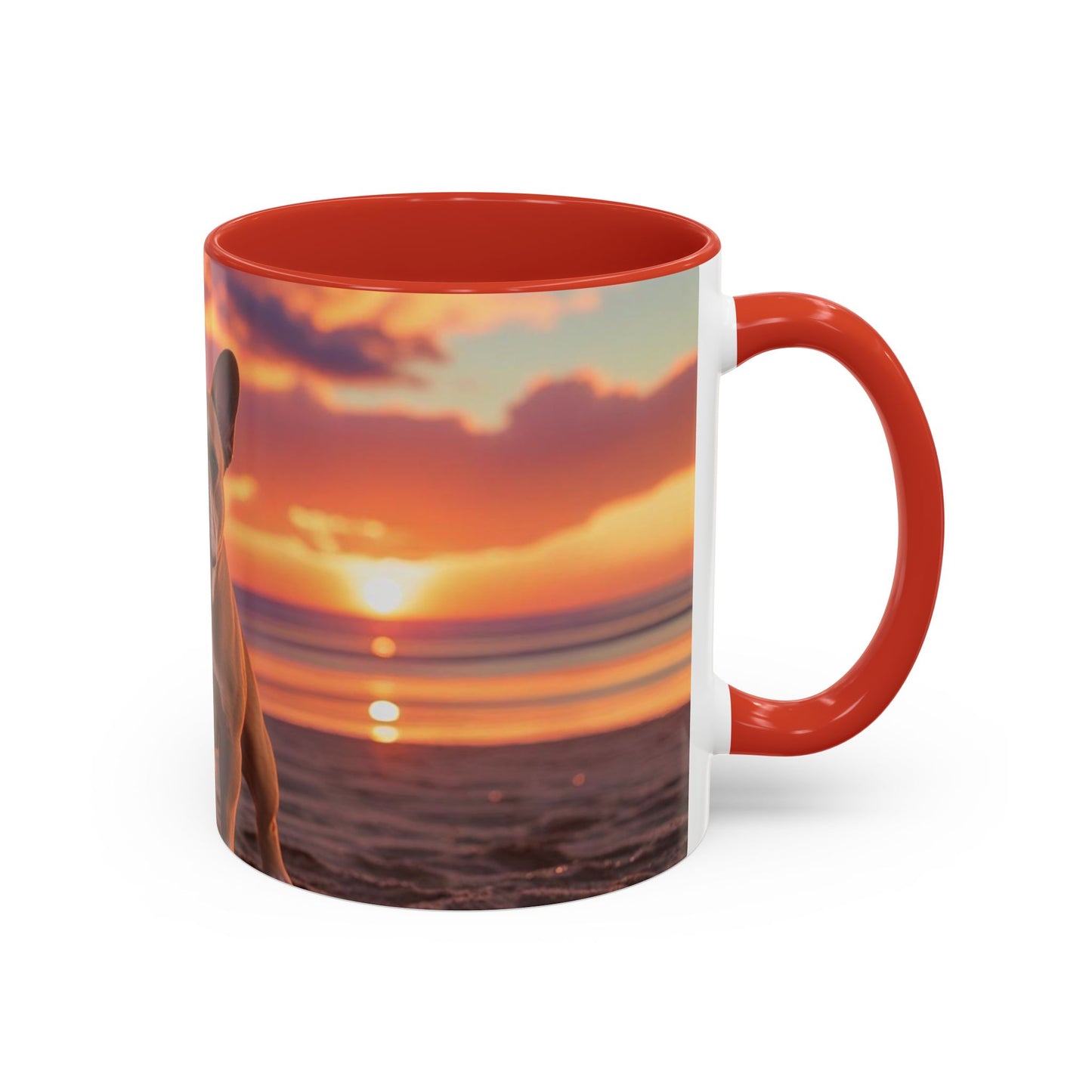 French Bulldog Love Accent Coffee Mug - Perfect Gift for Dog Lovers