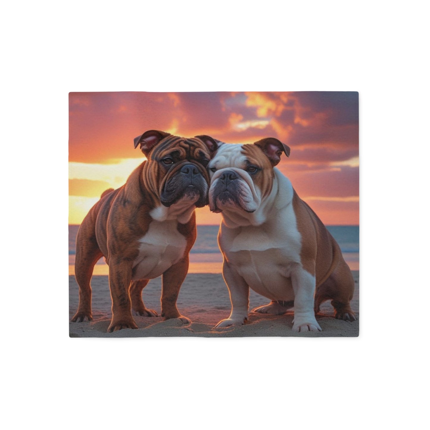 Bulldog Love Sweatshirt Blanket