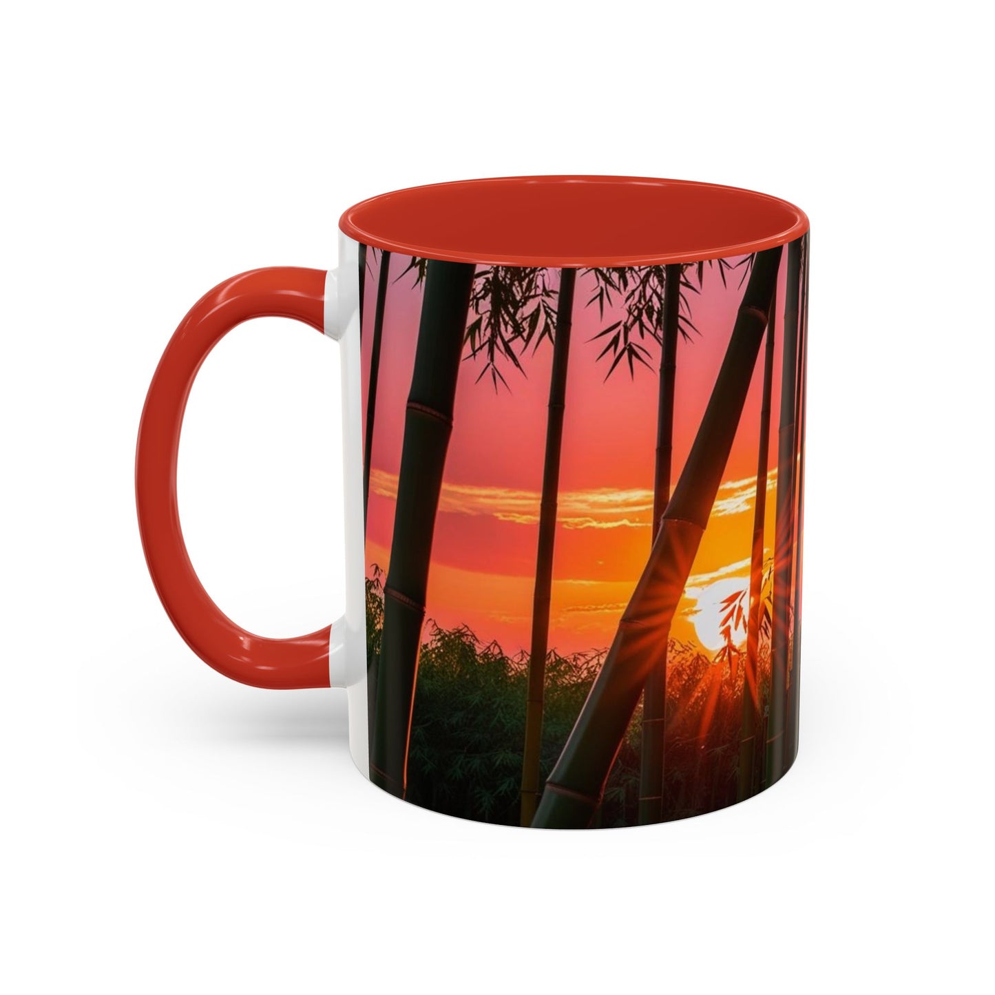 Bamboo Forest Sunrise Accent Coffee Mug - Perfect Gift for Dog Lovers