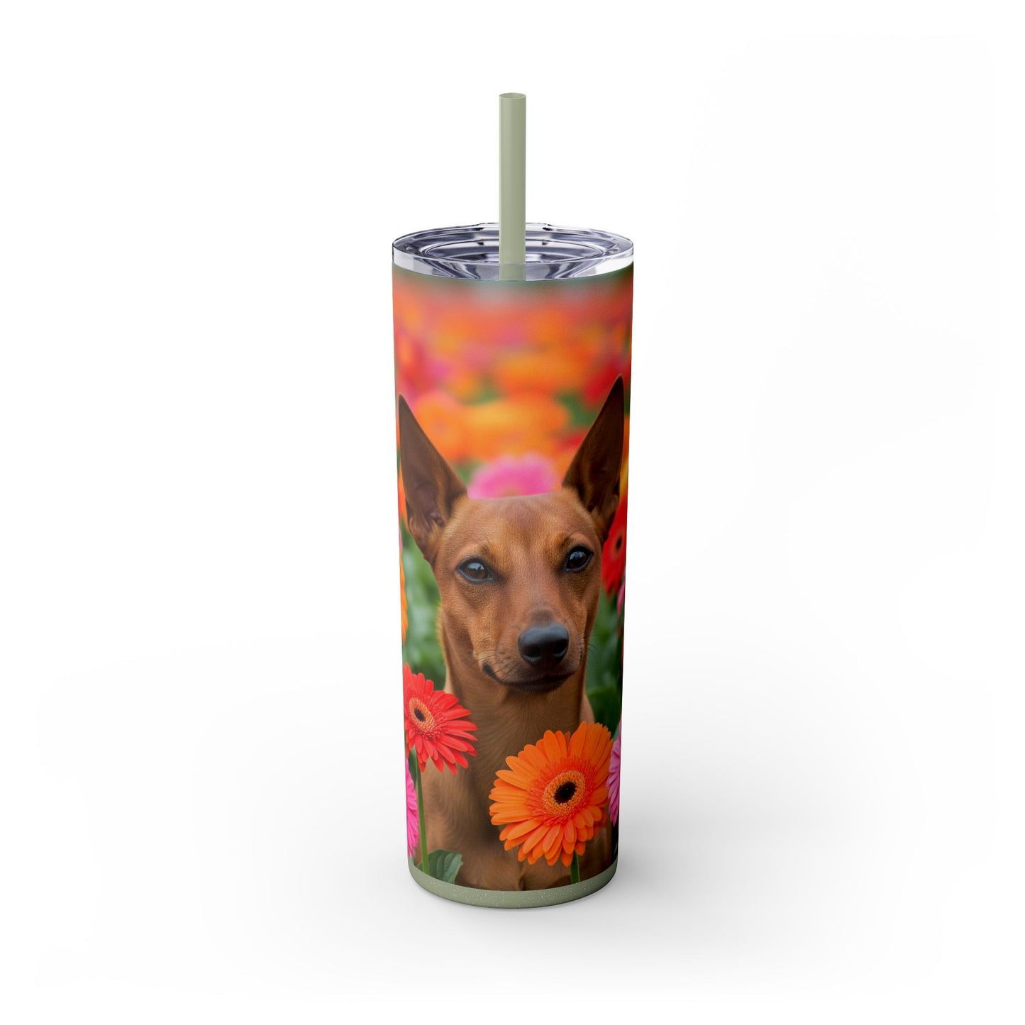 Brazilian Terrier Tumbler with Straw, 20oz