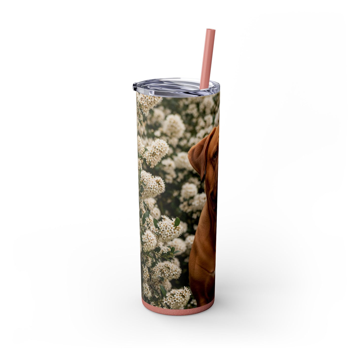 Dogue de Bordeaux Skinny Tumbler with Straw, 20oz