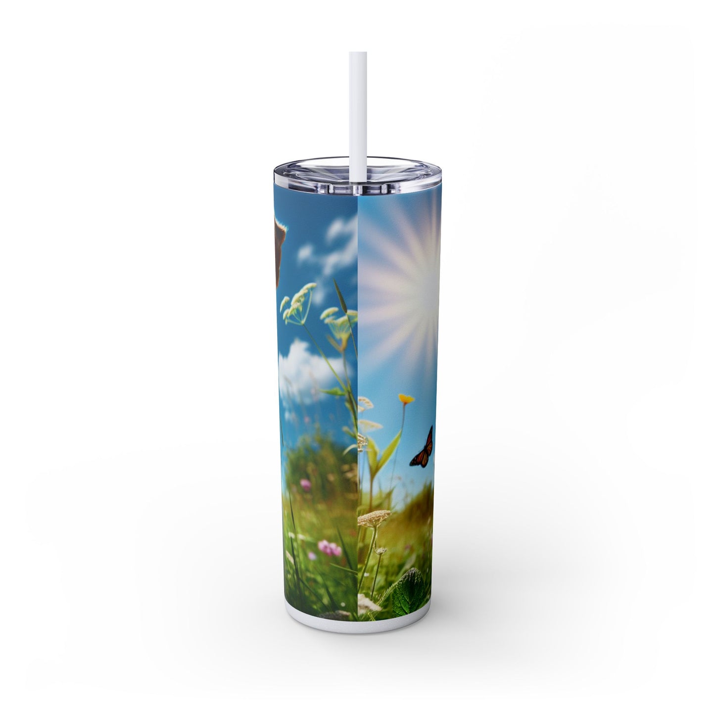 Fox Terrier Tumbler with Straw, 20oz