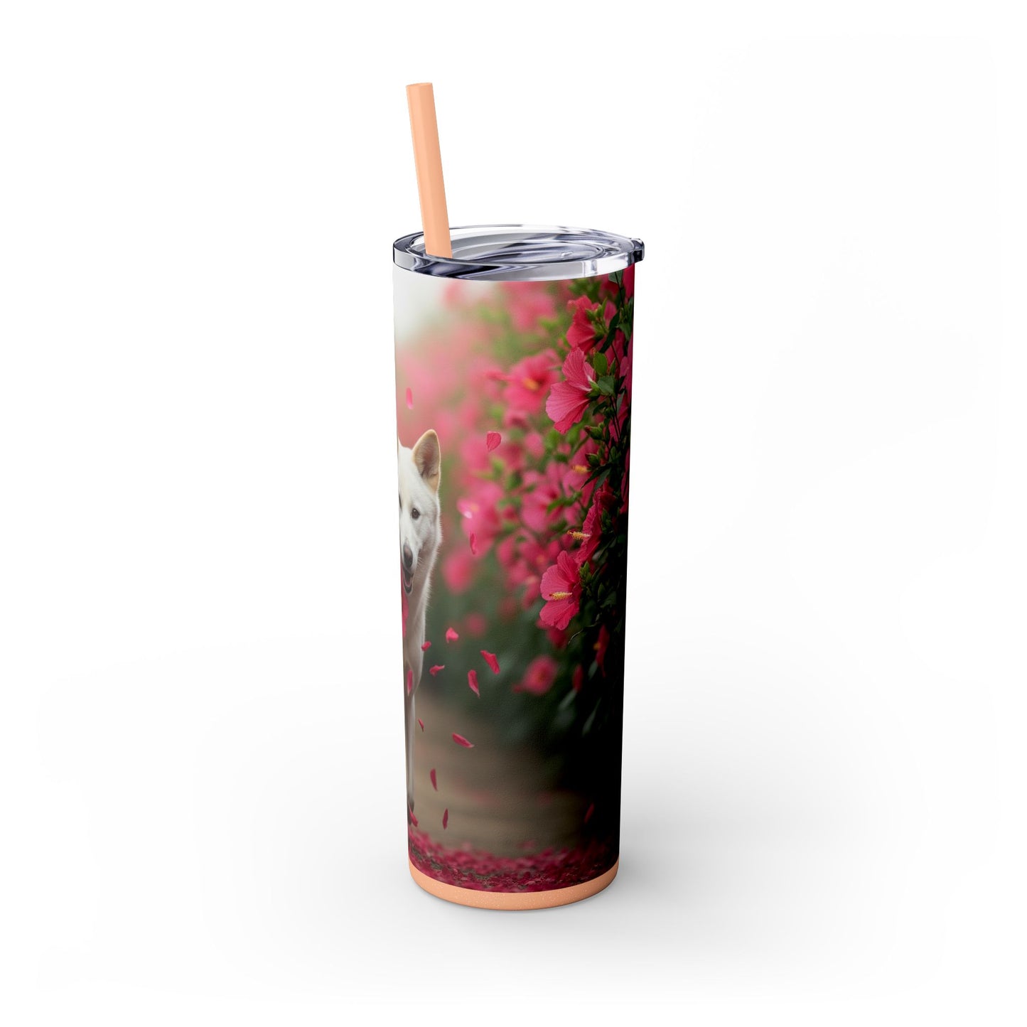 Korean Jindo Dog Tumbler with Straw, 20oz