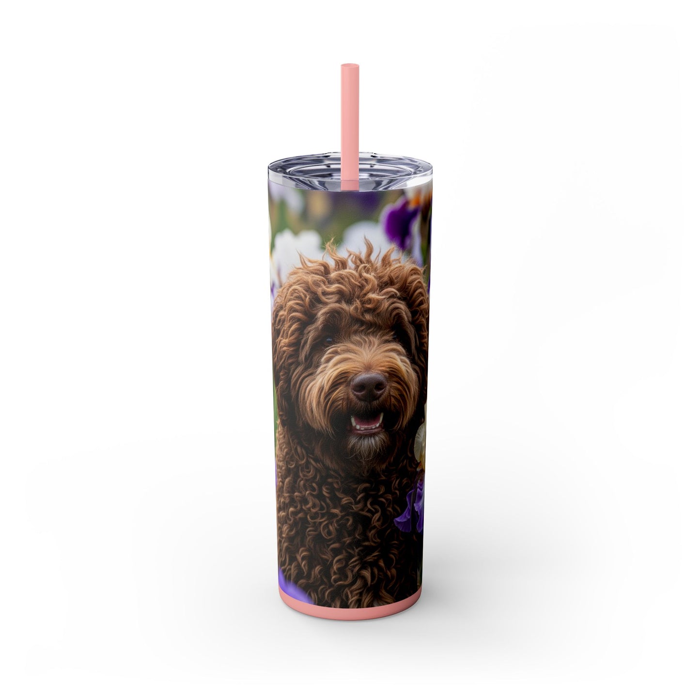 Barbet Skinny Tumbler with Straw, 20oz