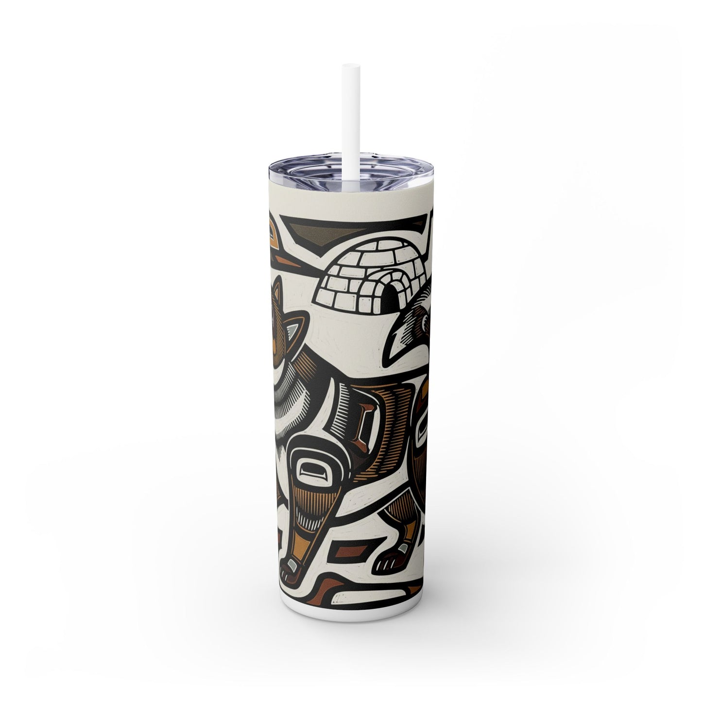Canadian Eskimo Dog Tumbler with Straw, 20oz
