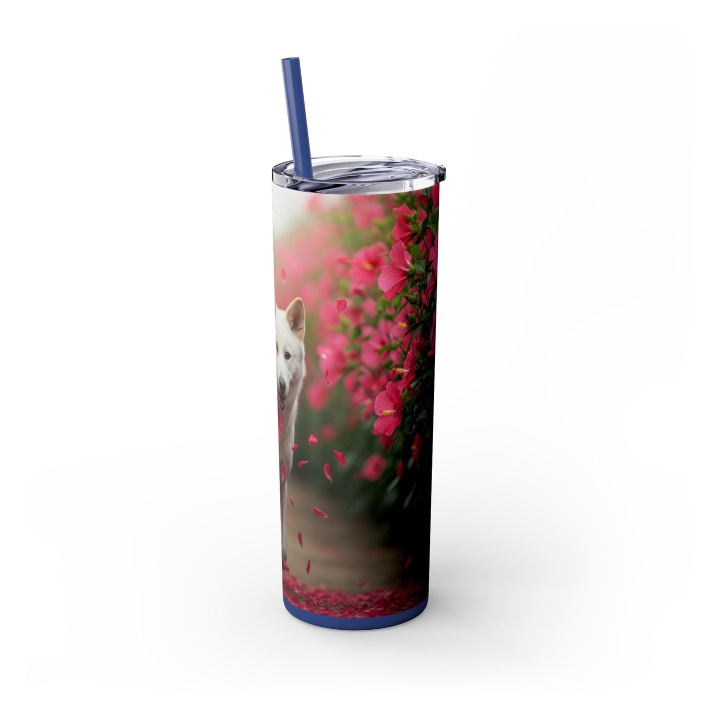 Korean Jindo Dog Tumbler with Straw, 20oz