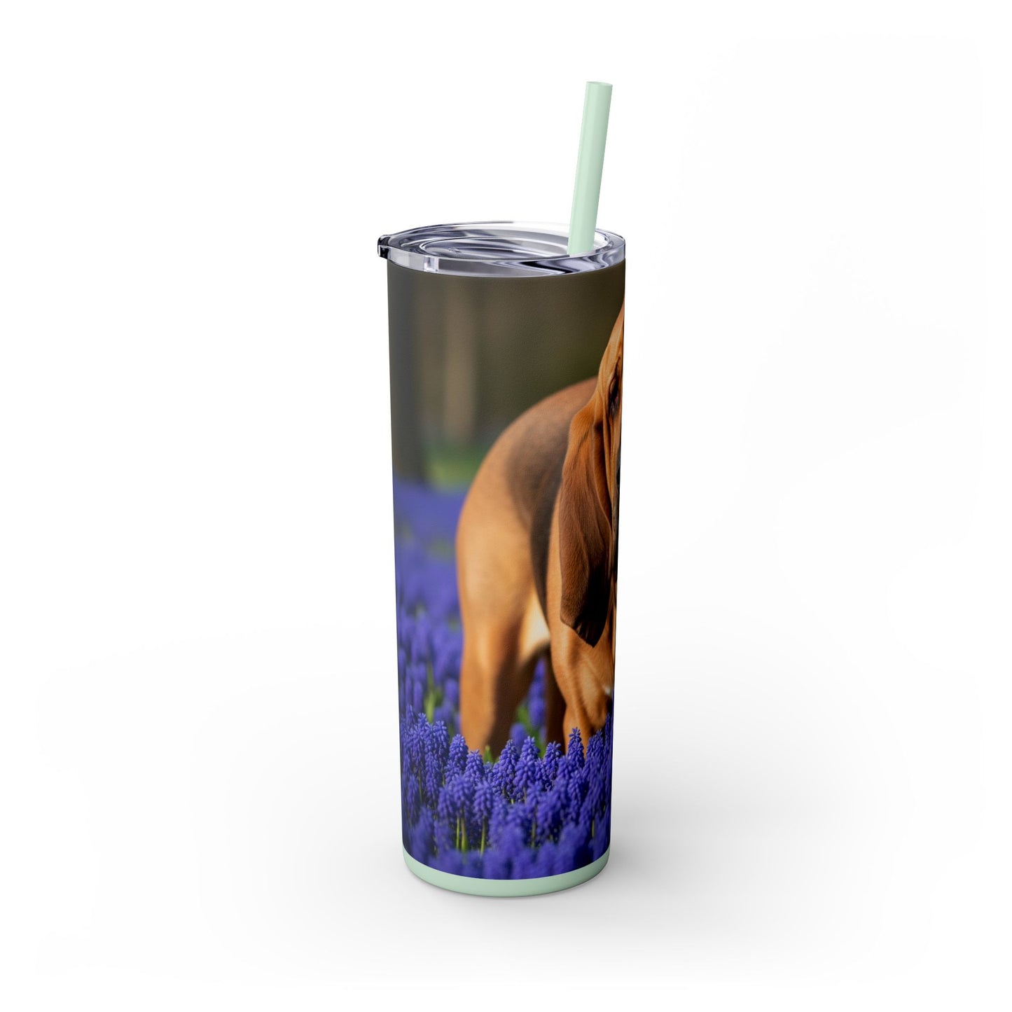 Bloodhound Skinny Tumbler with Straw, 20oz