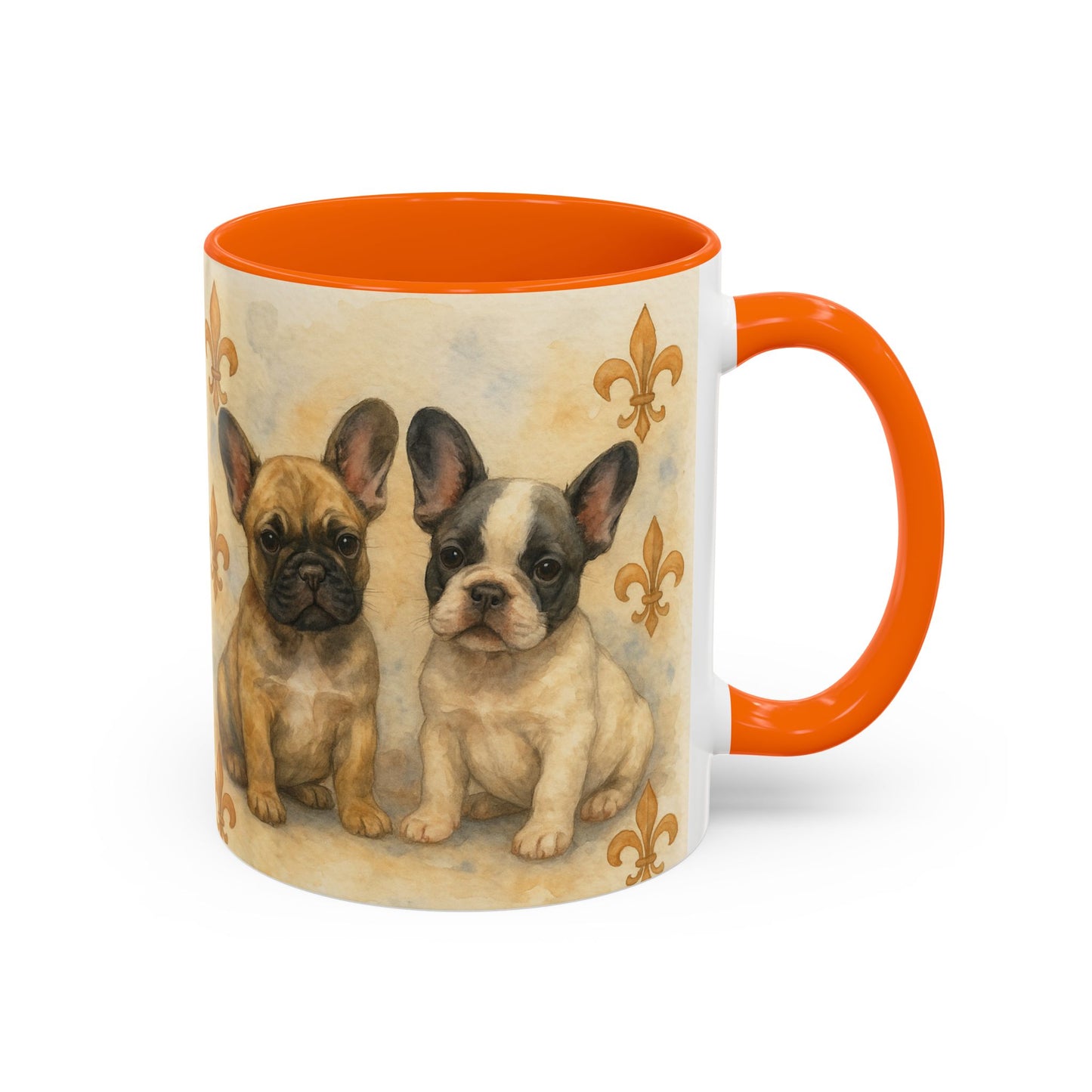French Bulldog puppies Accent Coffee Mug - Perfect Gift for Dog Lovers