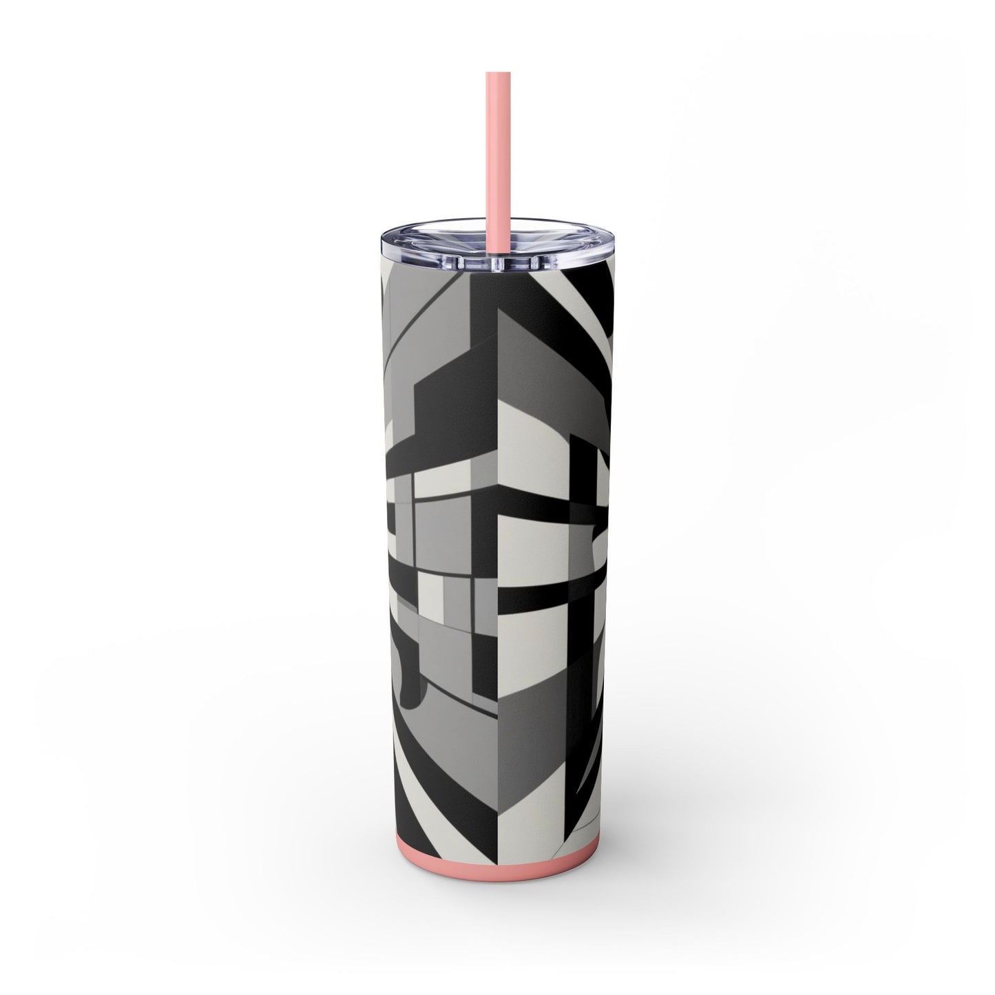 Optical Illusion Skinny Tumbler with Straw, 20oz