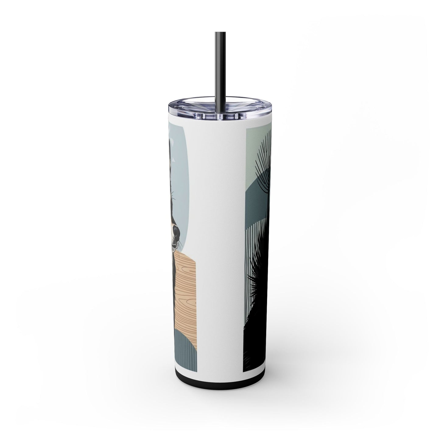 Swedish Lapphund Skinny Tumbler with Straw, 20oz
