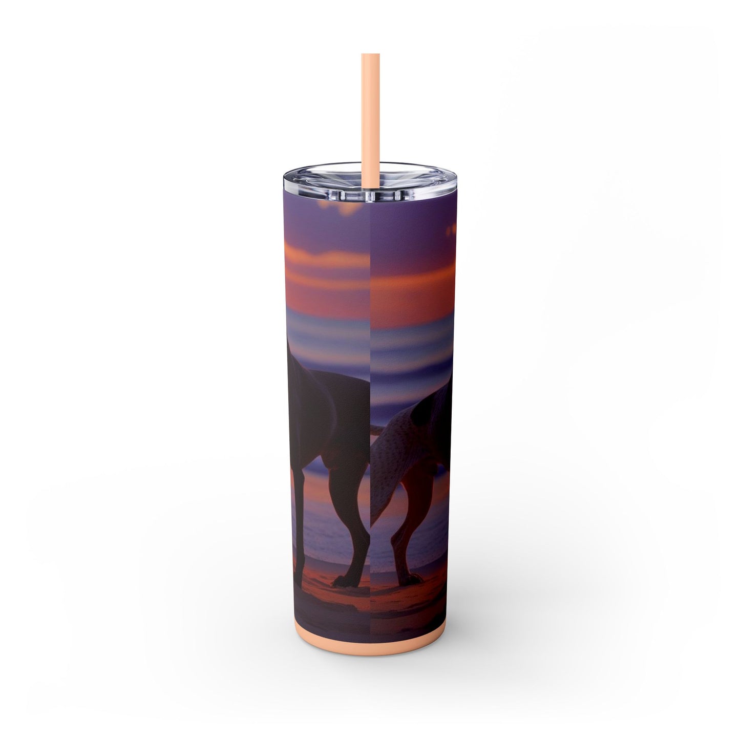 German Shorthaired Pointer Love Skinny Tumbler with Straw, 20oz