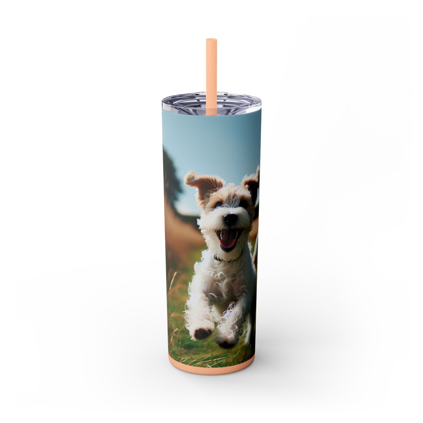 Tenterfield Terrier Skinny Tumbler with Straw, 20oz