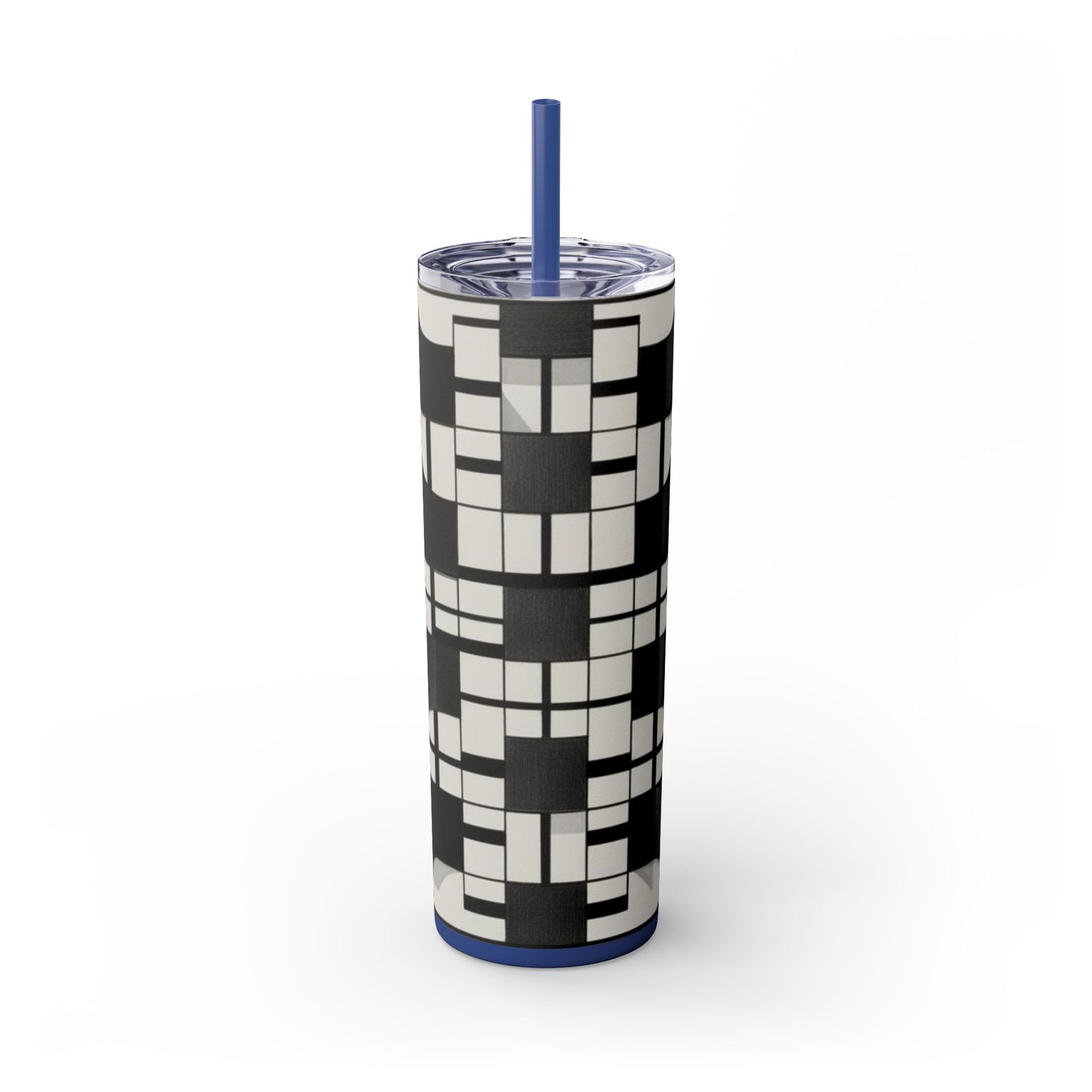 Optical Illusion Skinny Tumbler with Straw, 20oz