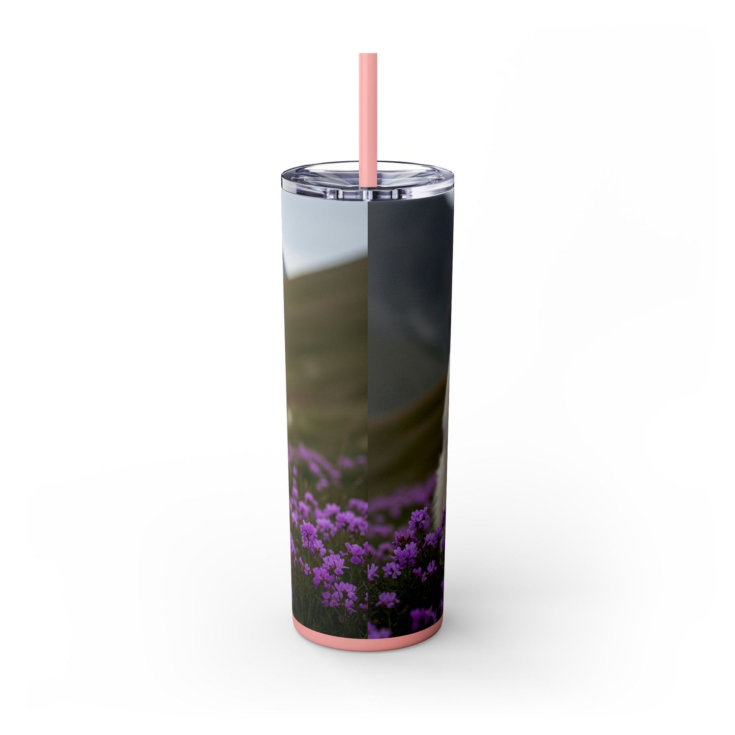 Pyrenean Mountain Dog Skinny Tumbler with Straw, 20oz