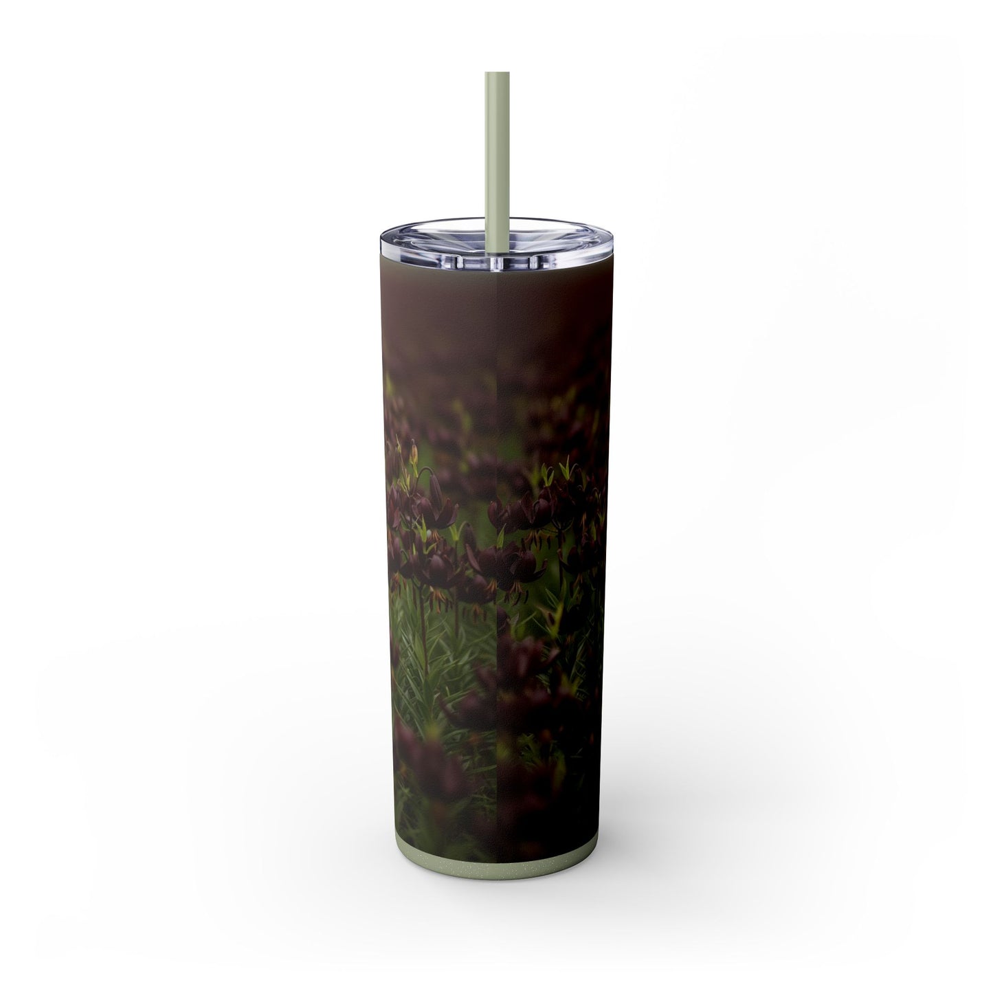 American Eskimo Dog Skinny Tumbler with Straw, 20oz