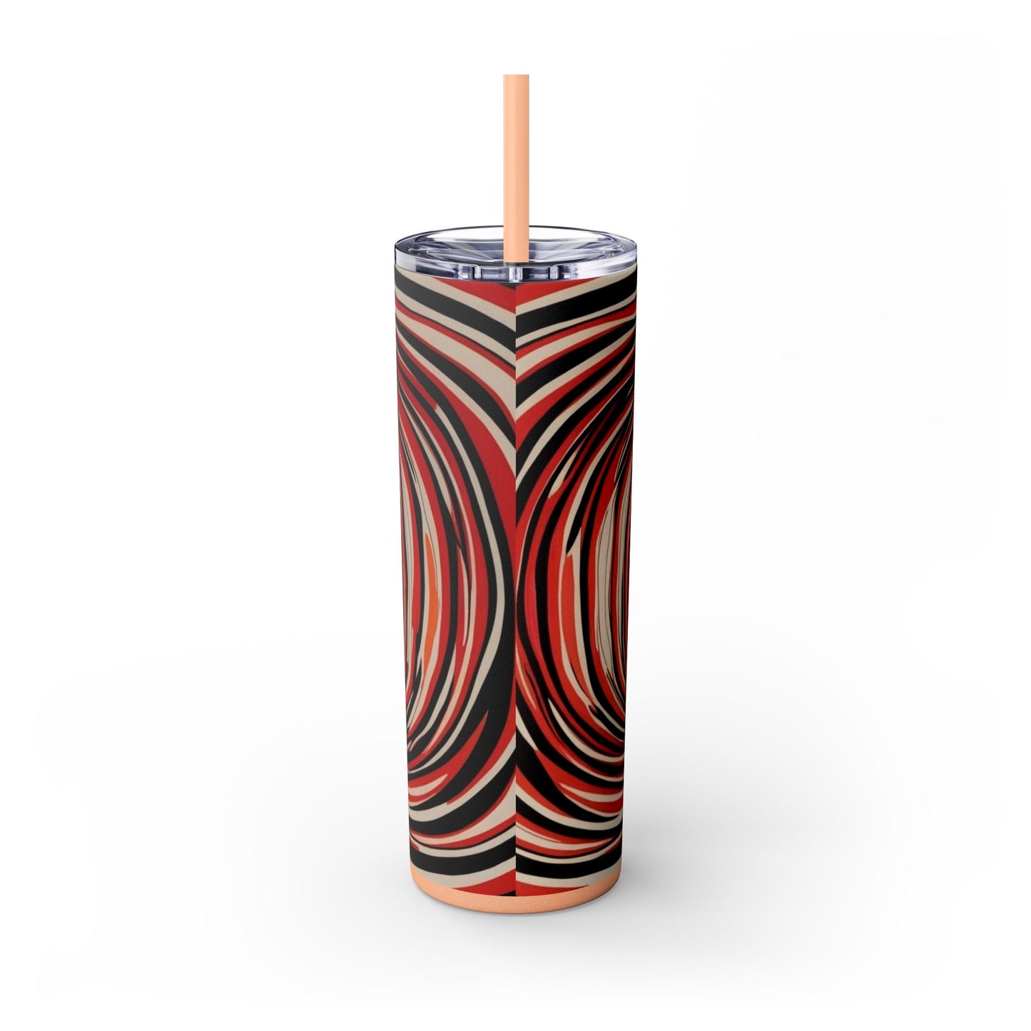 Optical Illusion Skinny Tumbler with Straw, 20oz