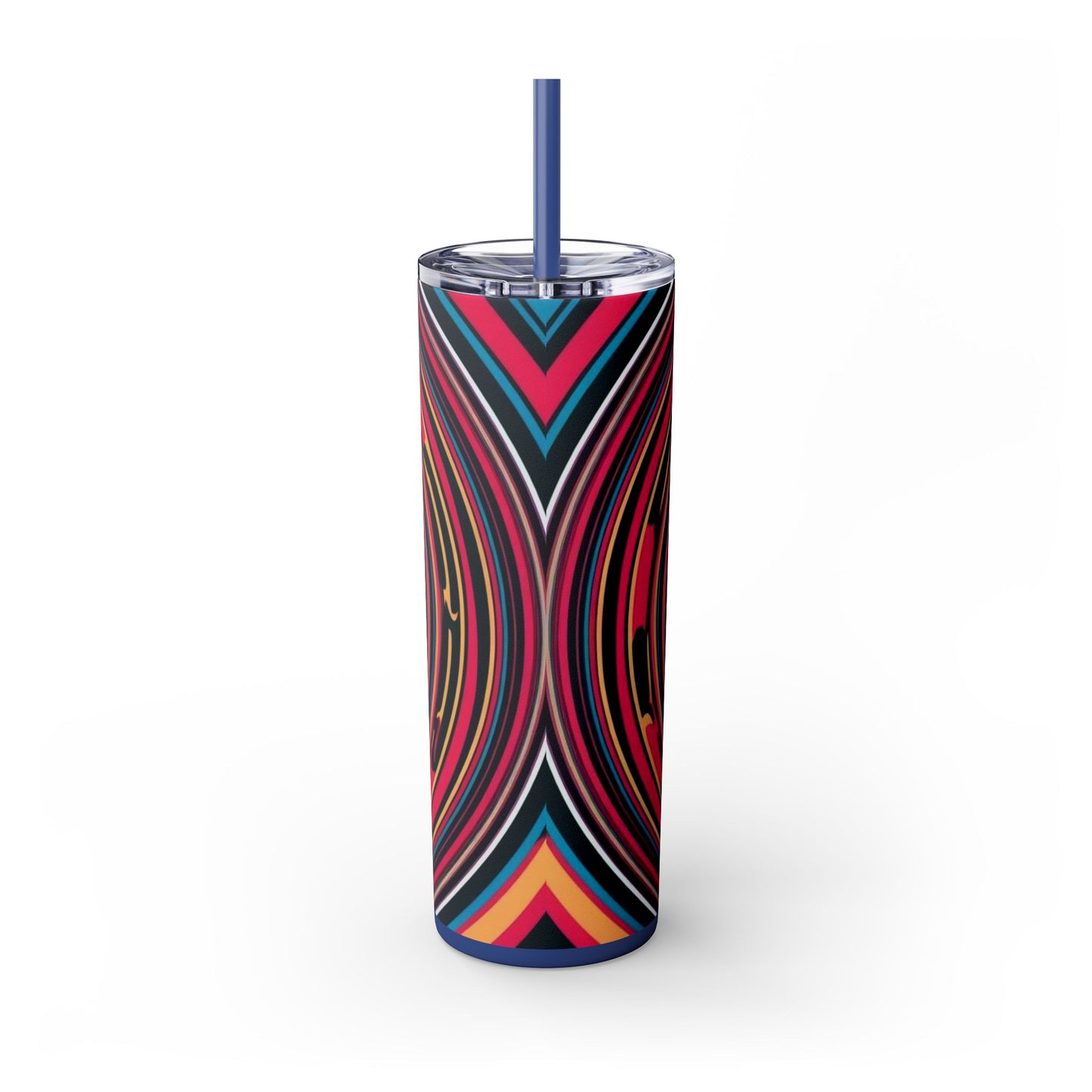 Optical Illusion Skinny Tumbler with Straw, 20oz