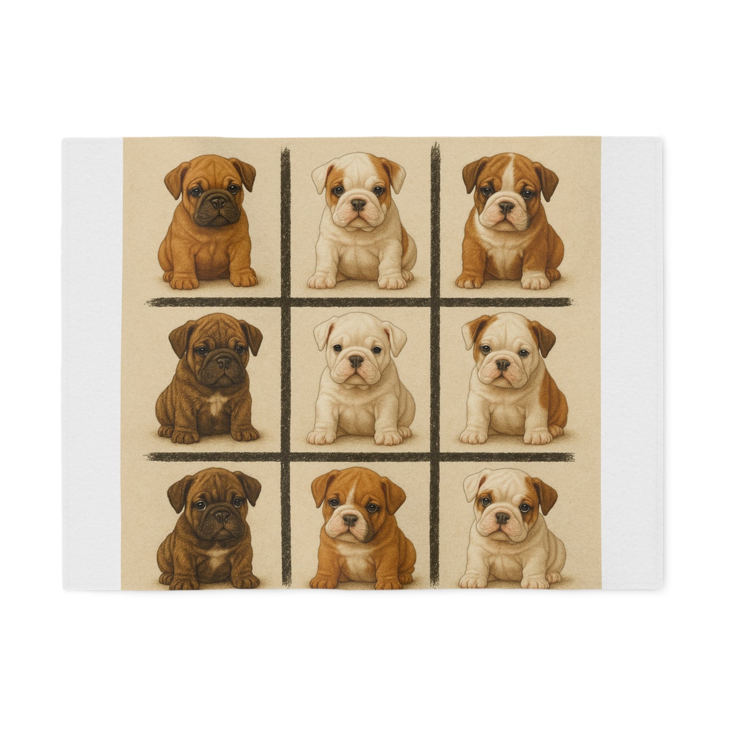 Bulldog puppies Sweatshirt Blanket