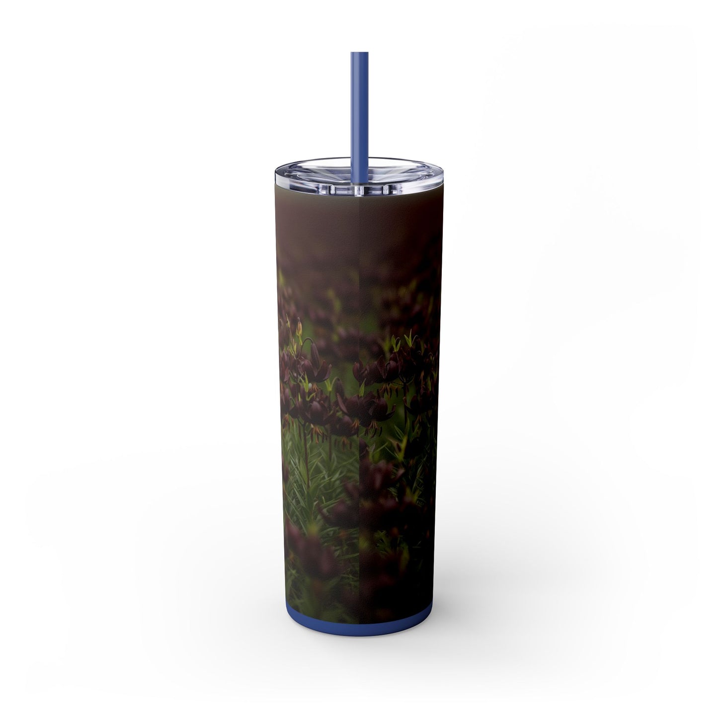 American Eskimo Dog Skinny Tumbler with Straw, 20oz