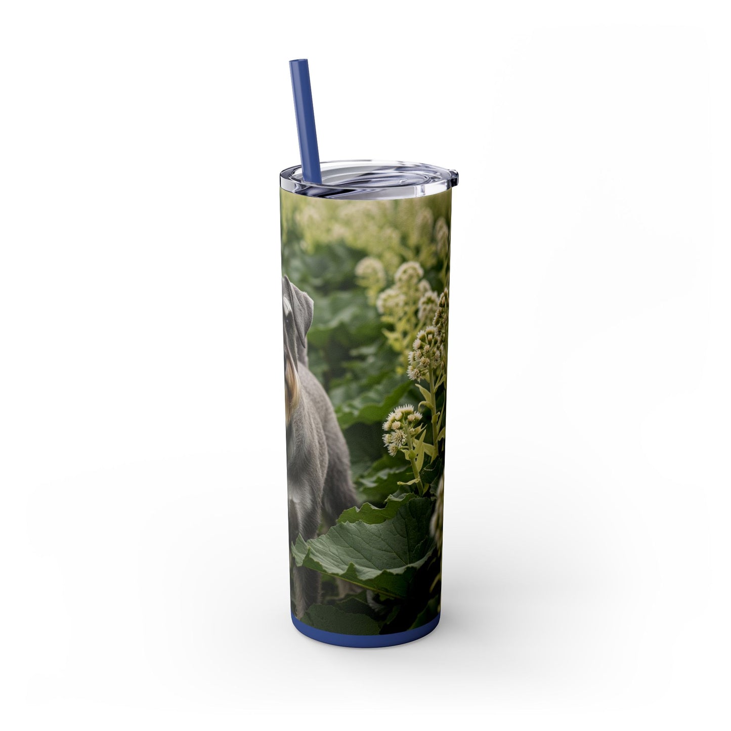 Standard Schnauzer Skinny Tumbler with Straw, 20oz