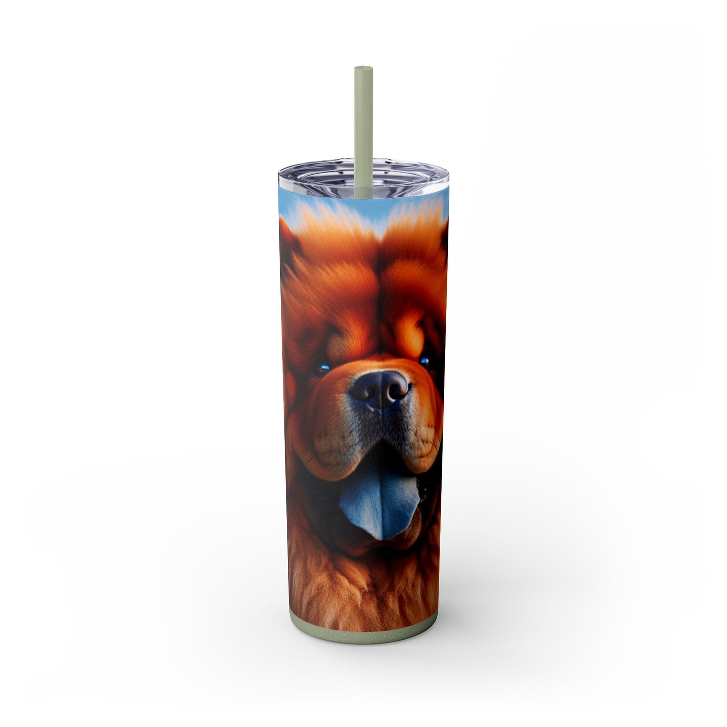 Chow Chow Skinny Tumbler with Straw, 20oz